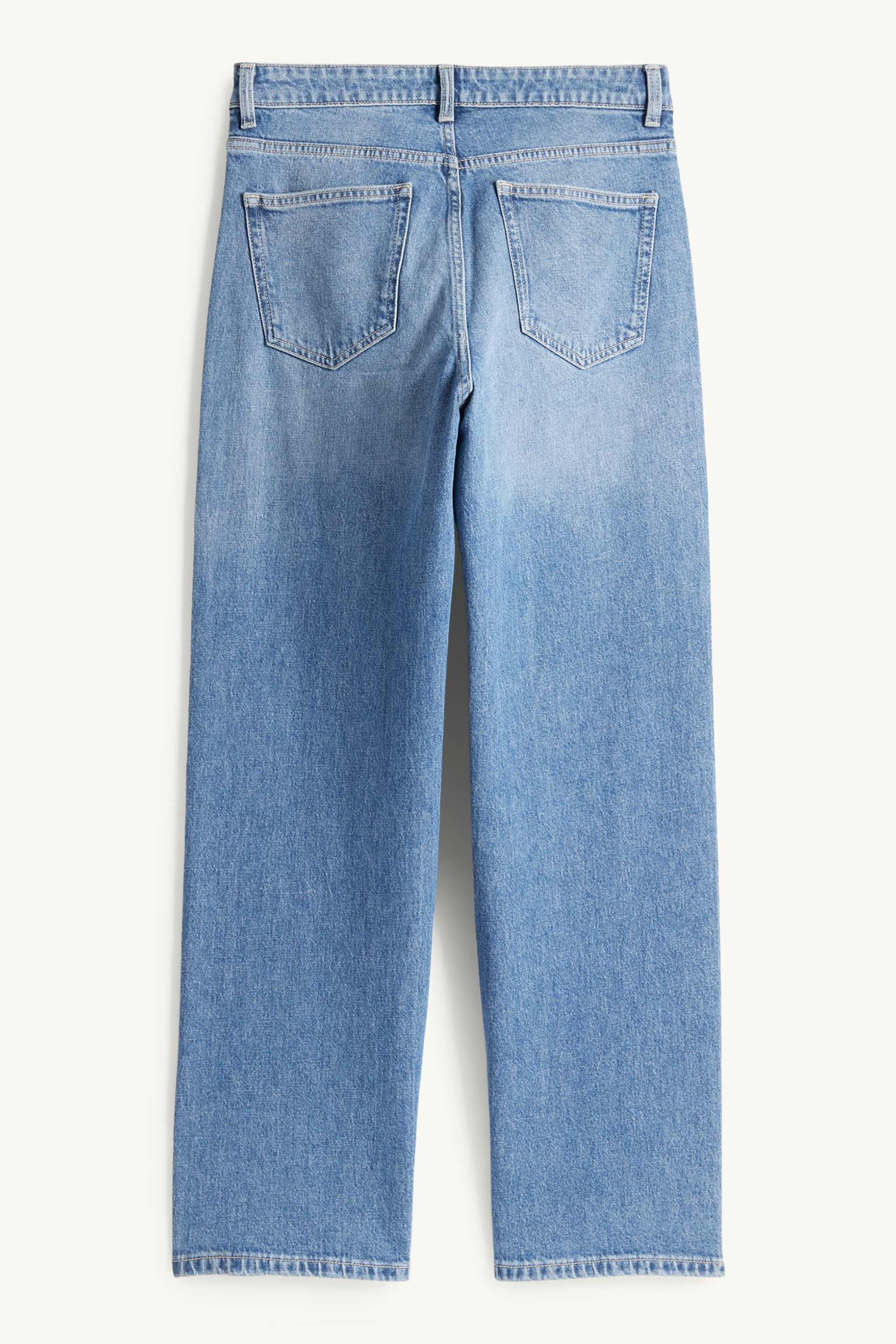 Baggy jeans - mid-rise waist denim-light blue (4)
