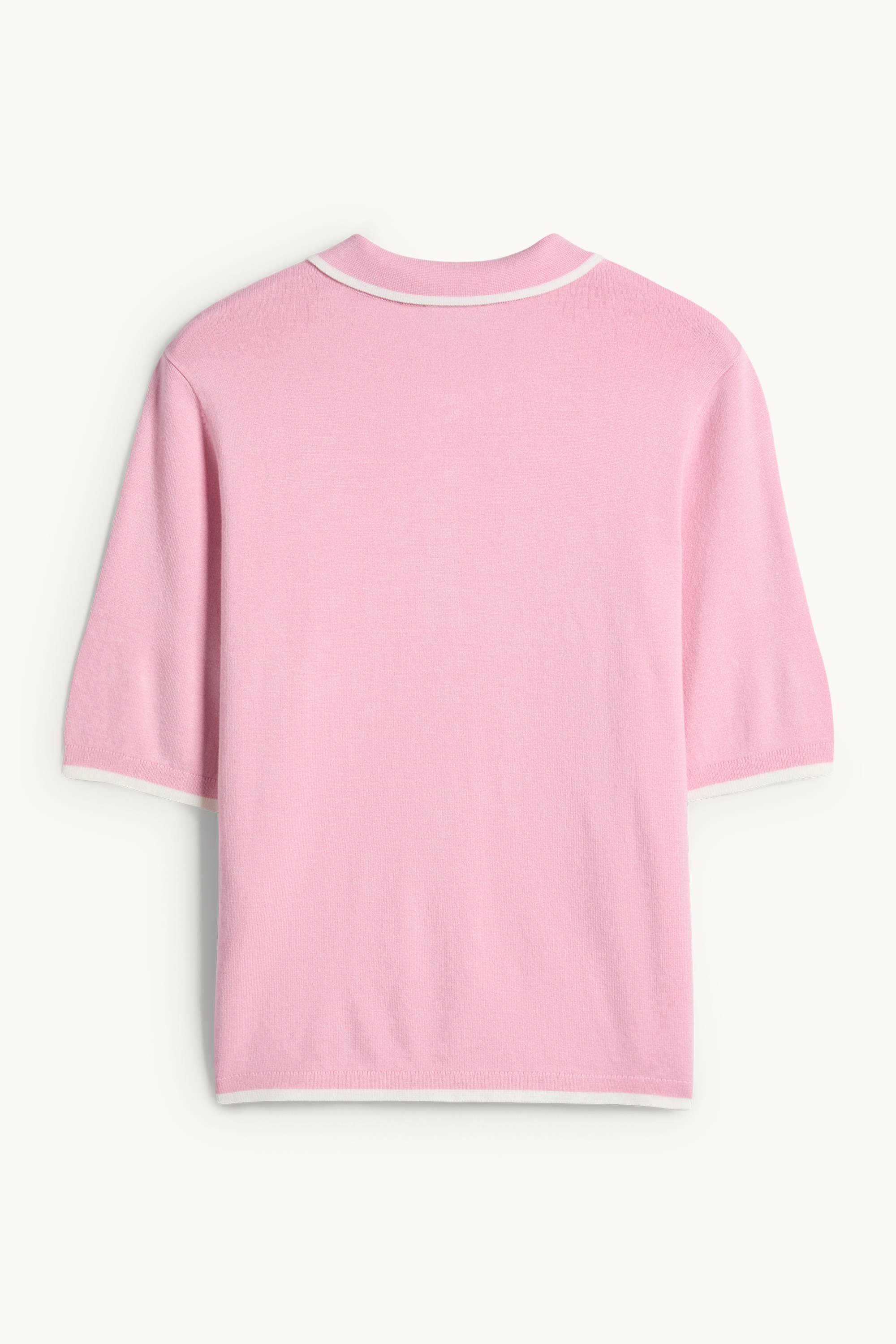 Knitted jumper - short sleeve pink