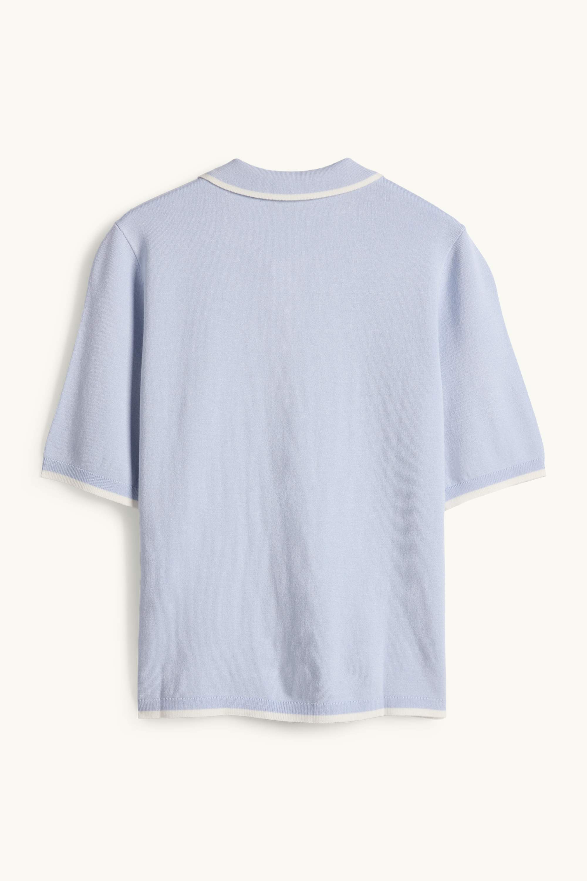 Knitted jumper - short sleeve light blue