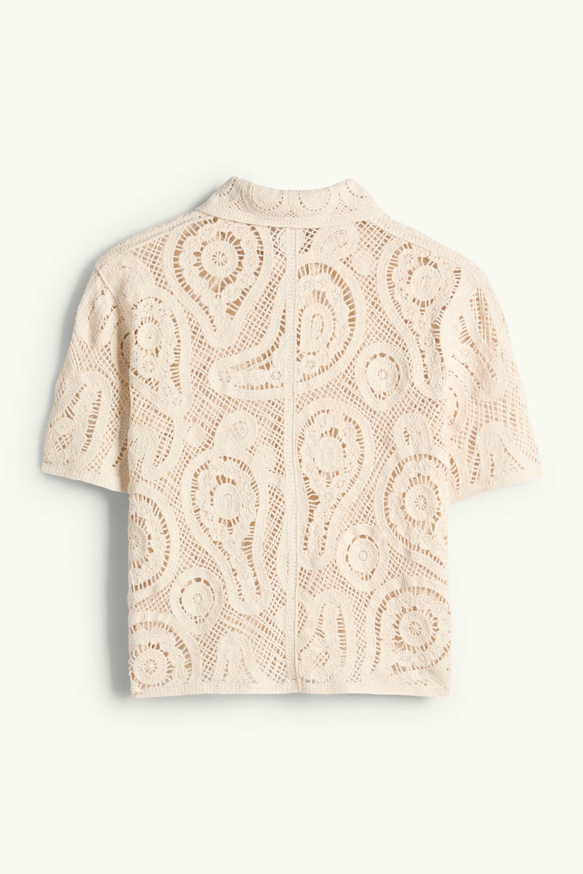 Crocheted jumper cremewhite