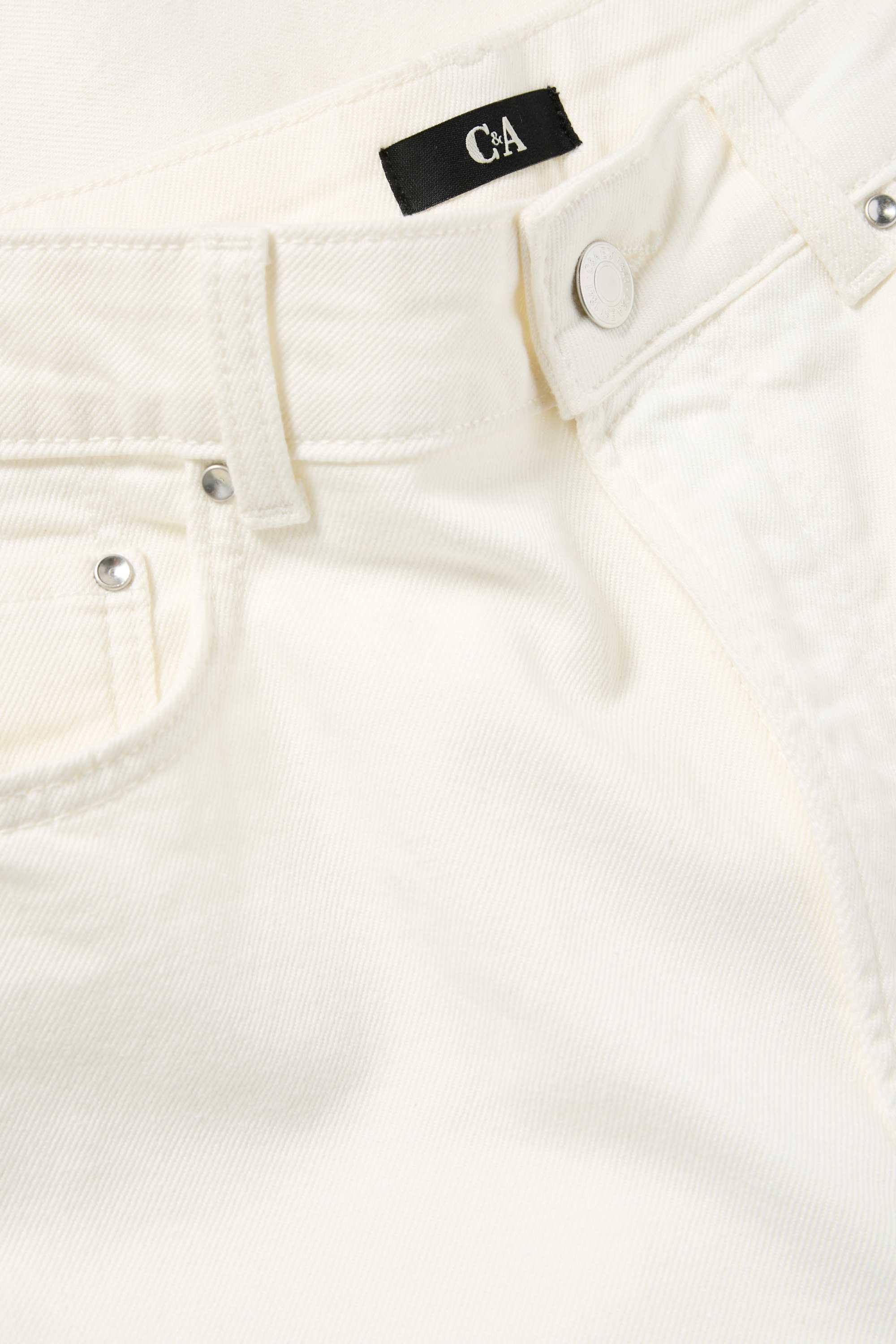 Cloth trousers - high waist - wide leg white