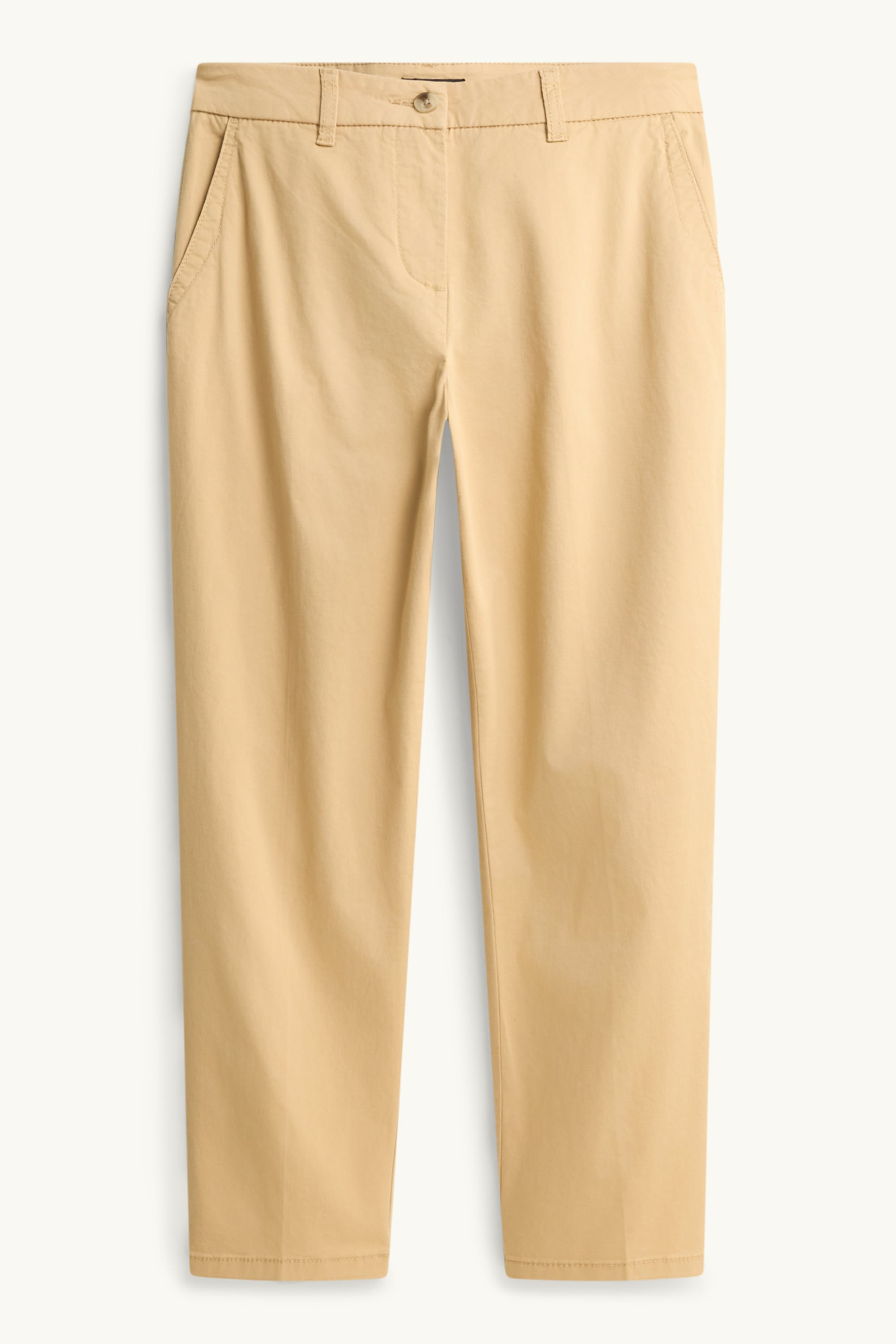 Cloth trousers - mid-rise waist - tapered fit beige