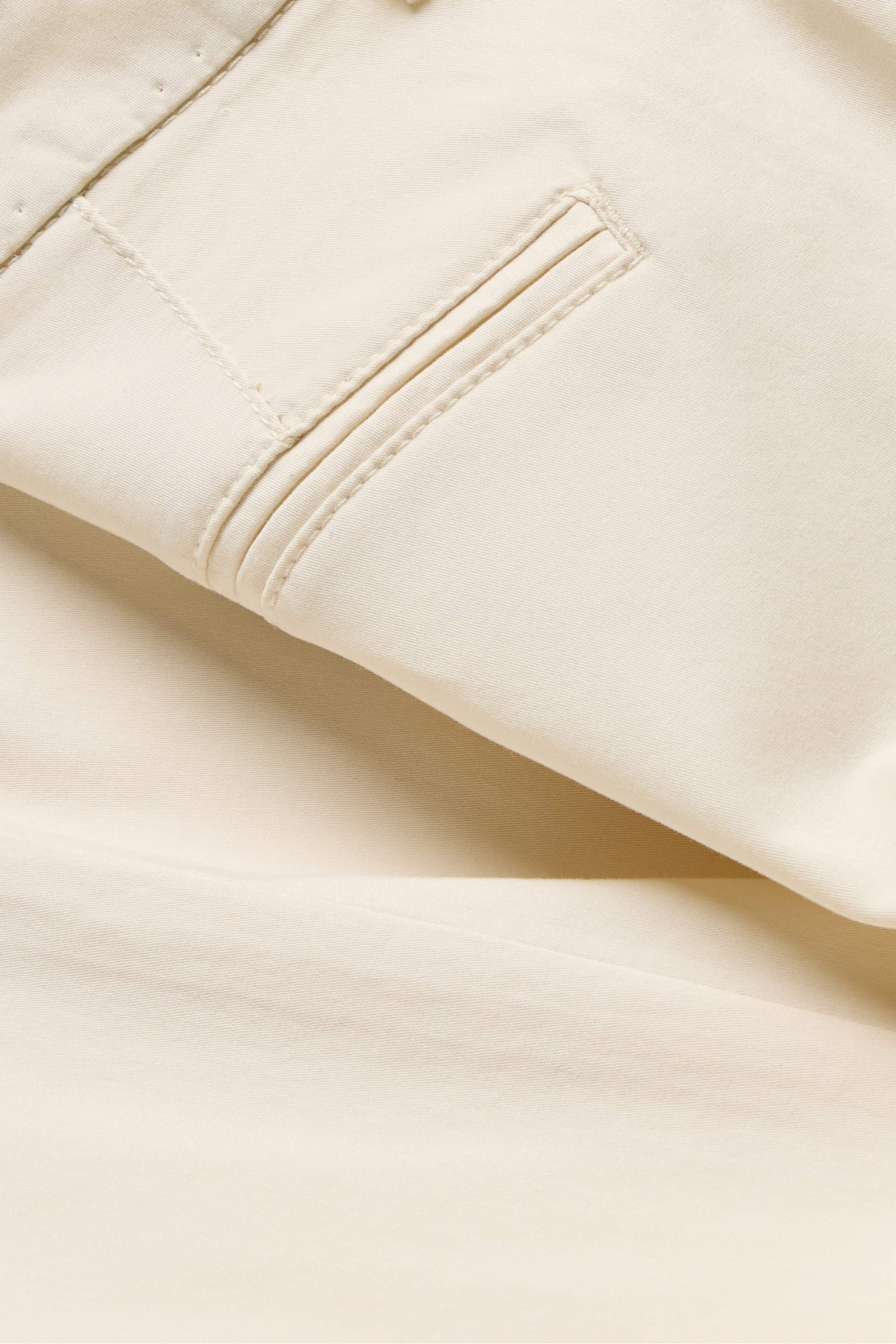Cloth trousers - mid-rise waist - tapered fit white