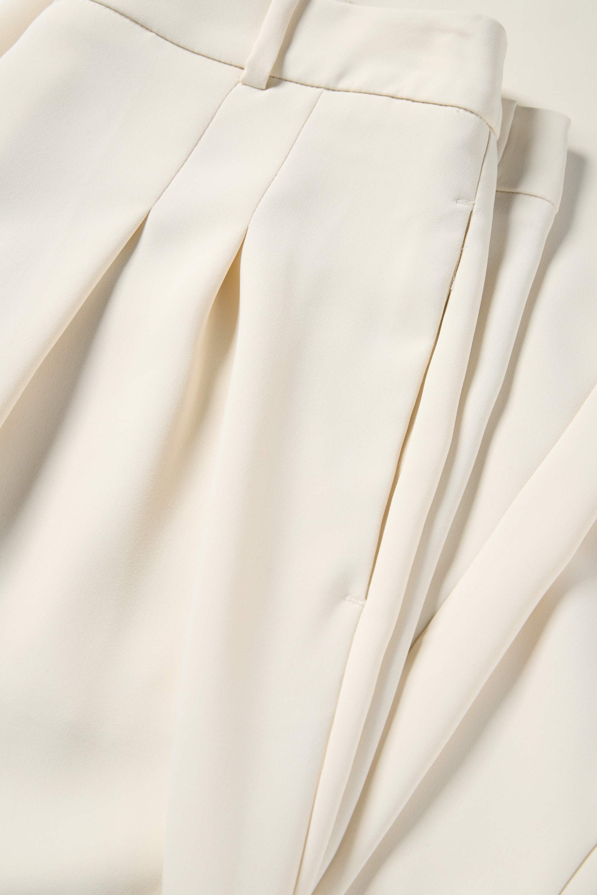 Business trousers - mid-rise waist - straight leg cremewhite