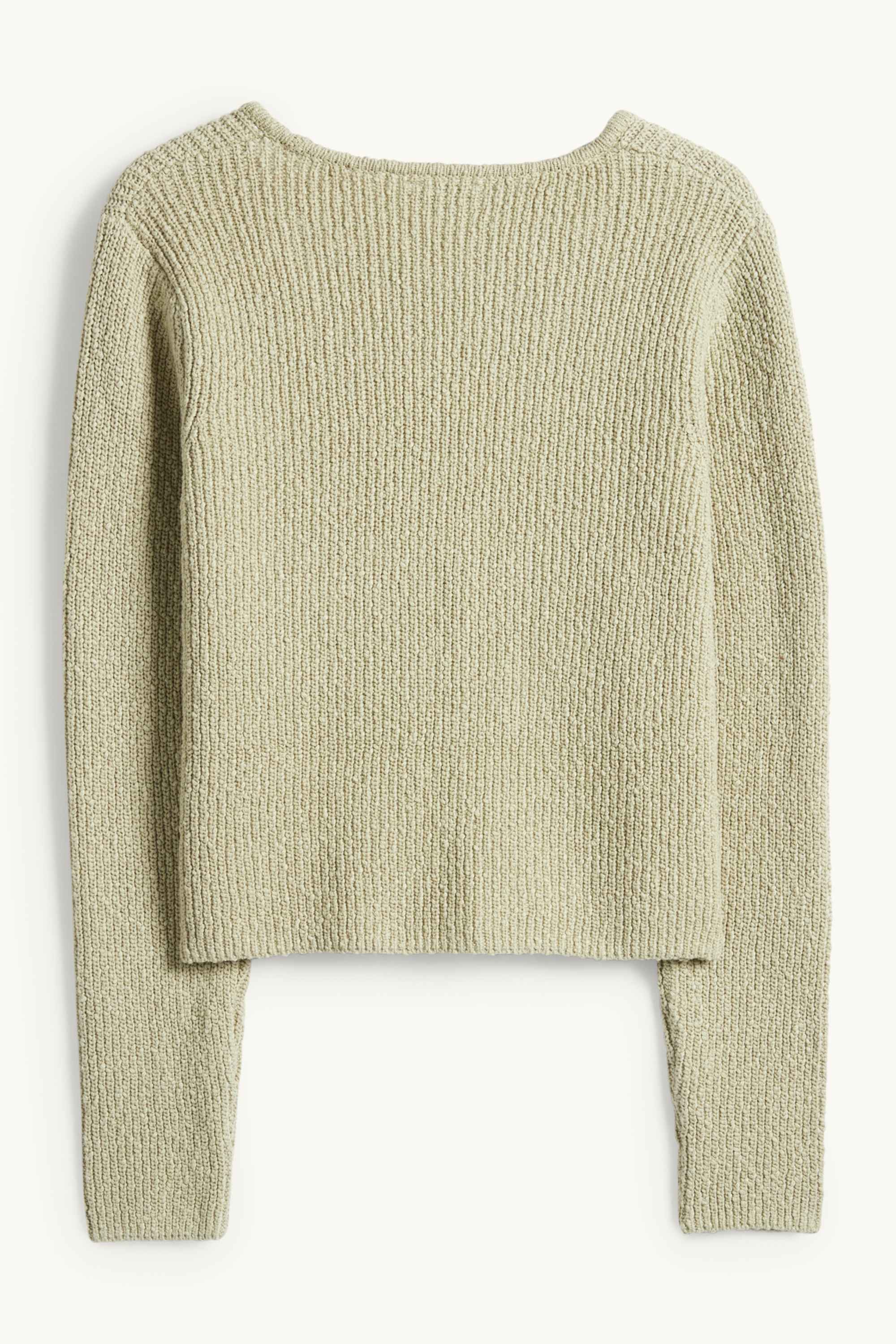 Cardigan - ribbed light green