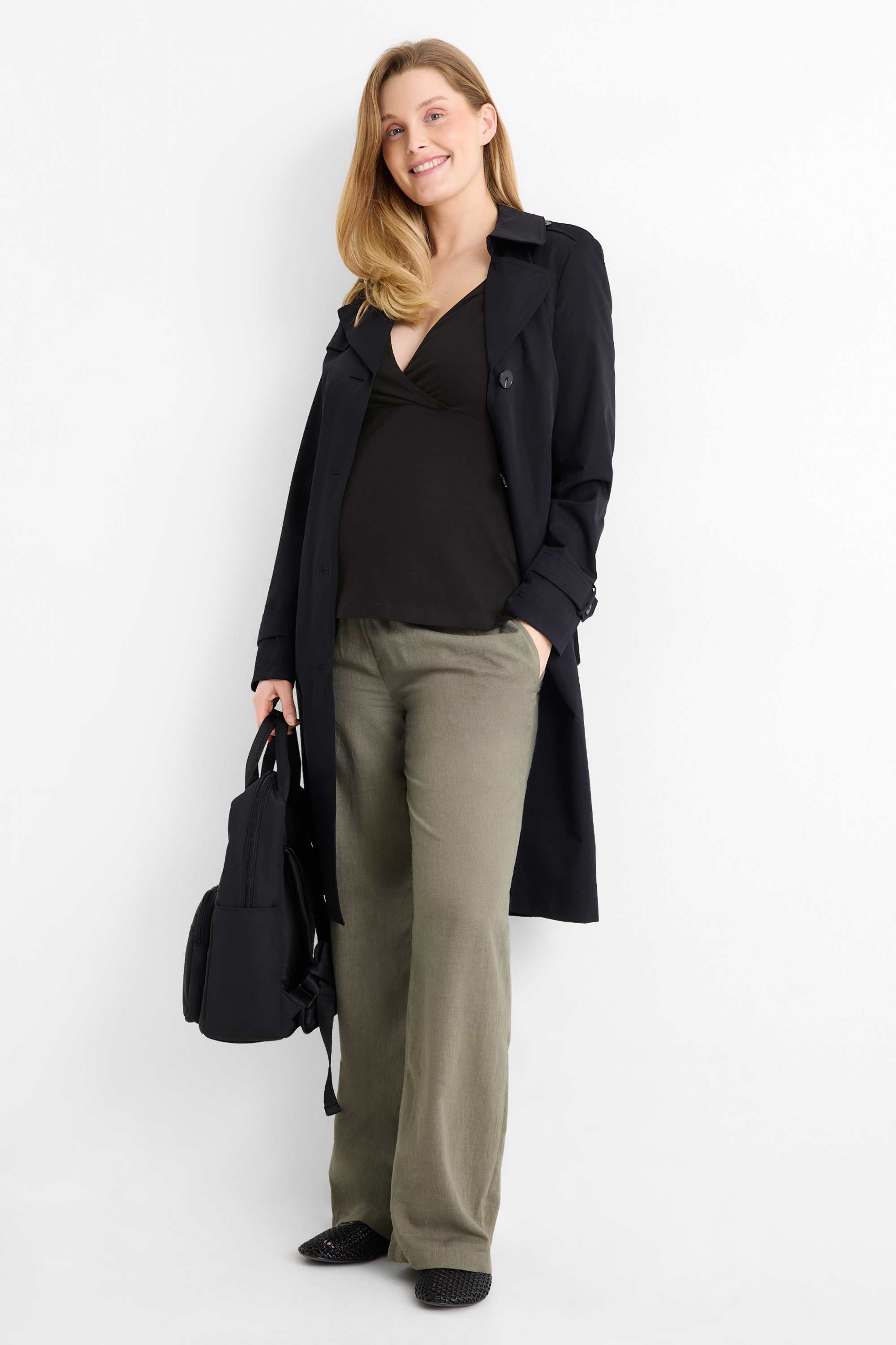 Maternity - pyjama top black