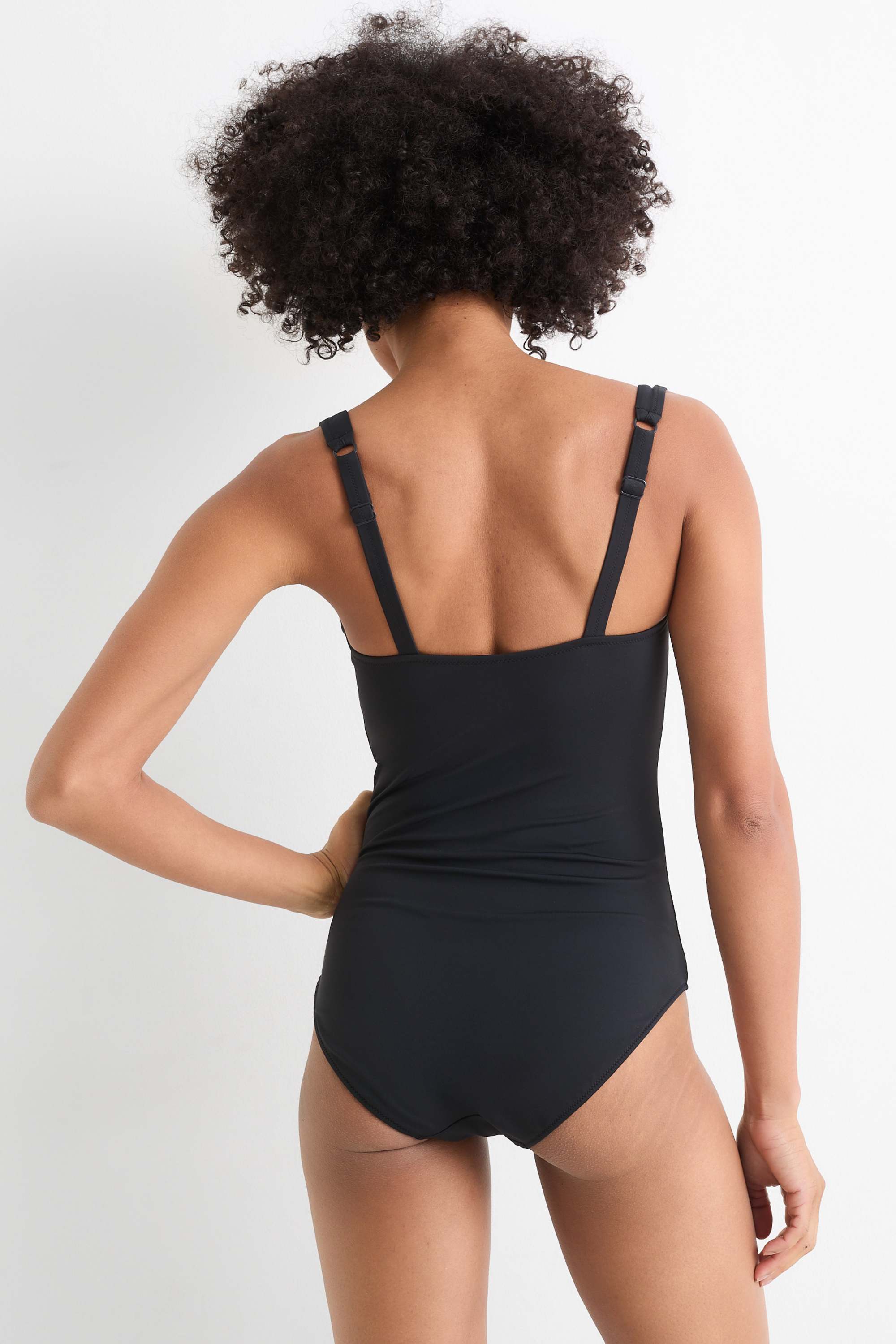 Swimsuit with gather - padded - LYCRA® XTRA LIFE™ black