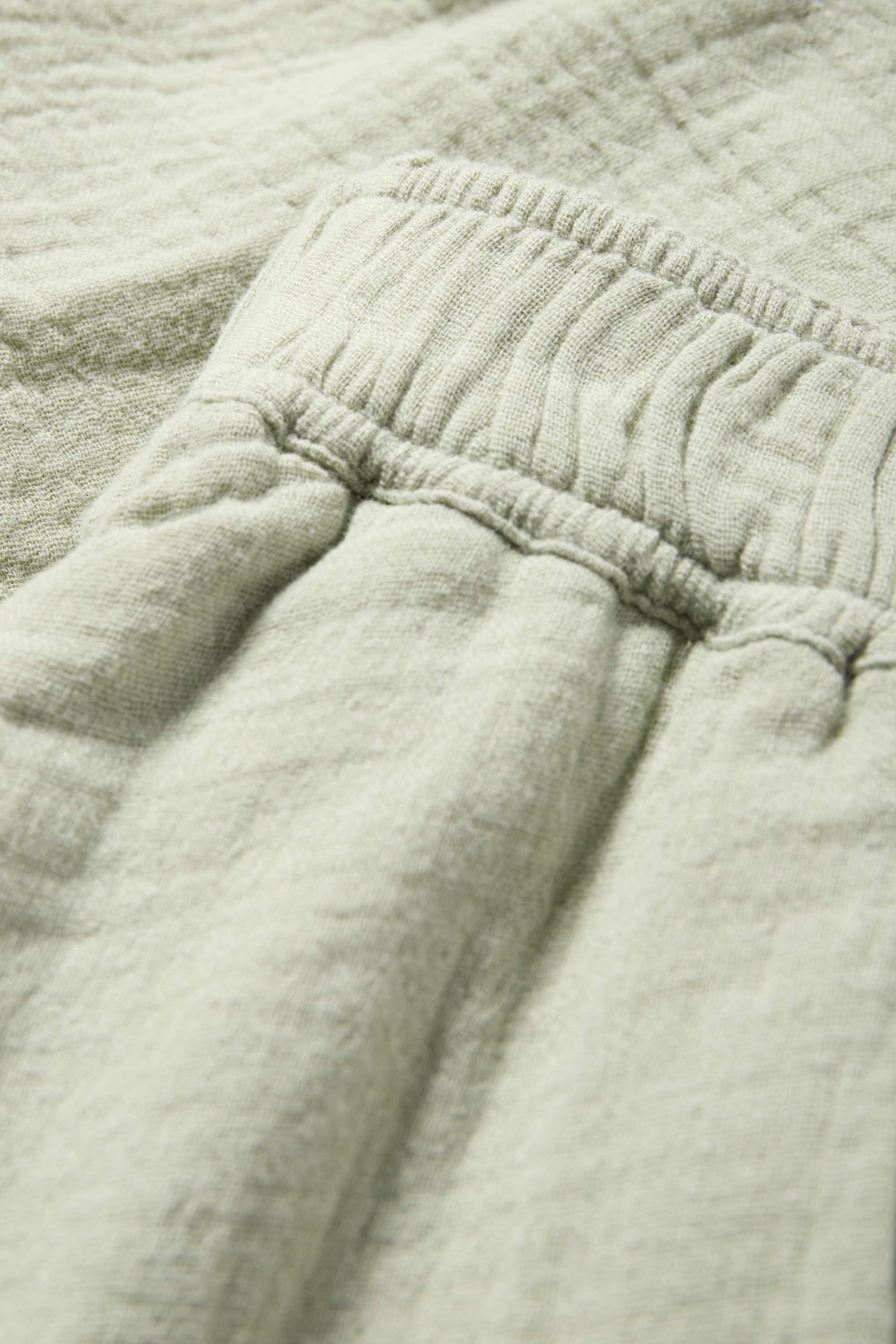 Maternity cheesecloth shorts light green