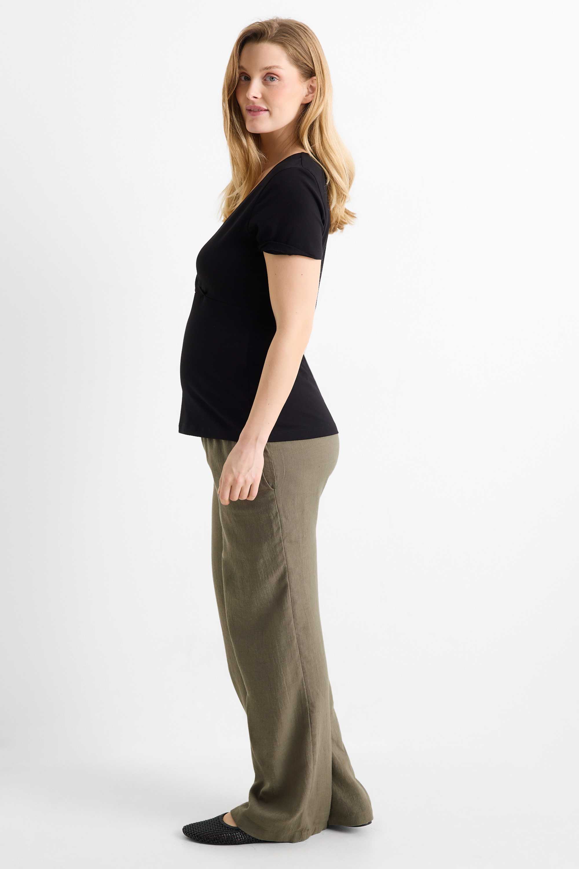 Maternity trousers green