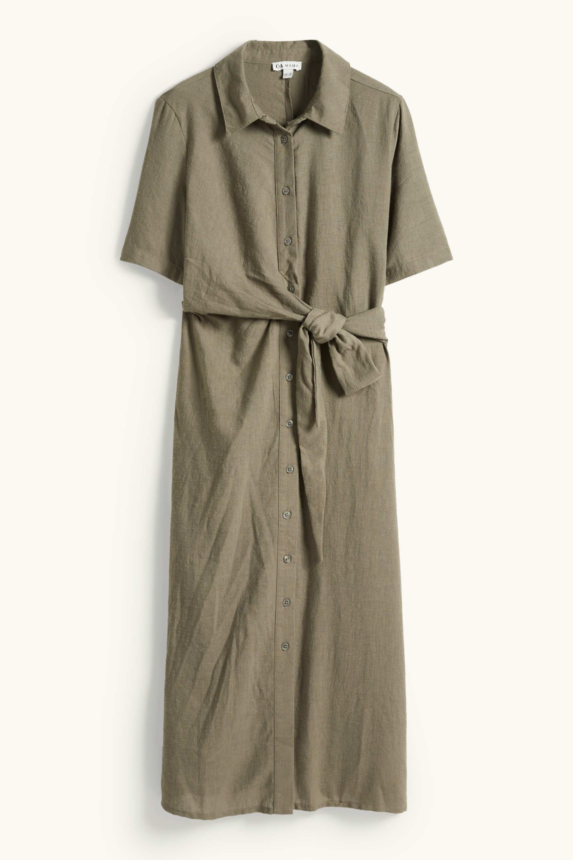 Maternity shirt dress dark green