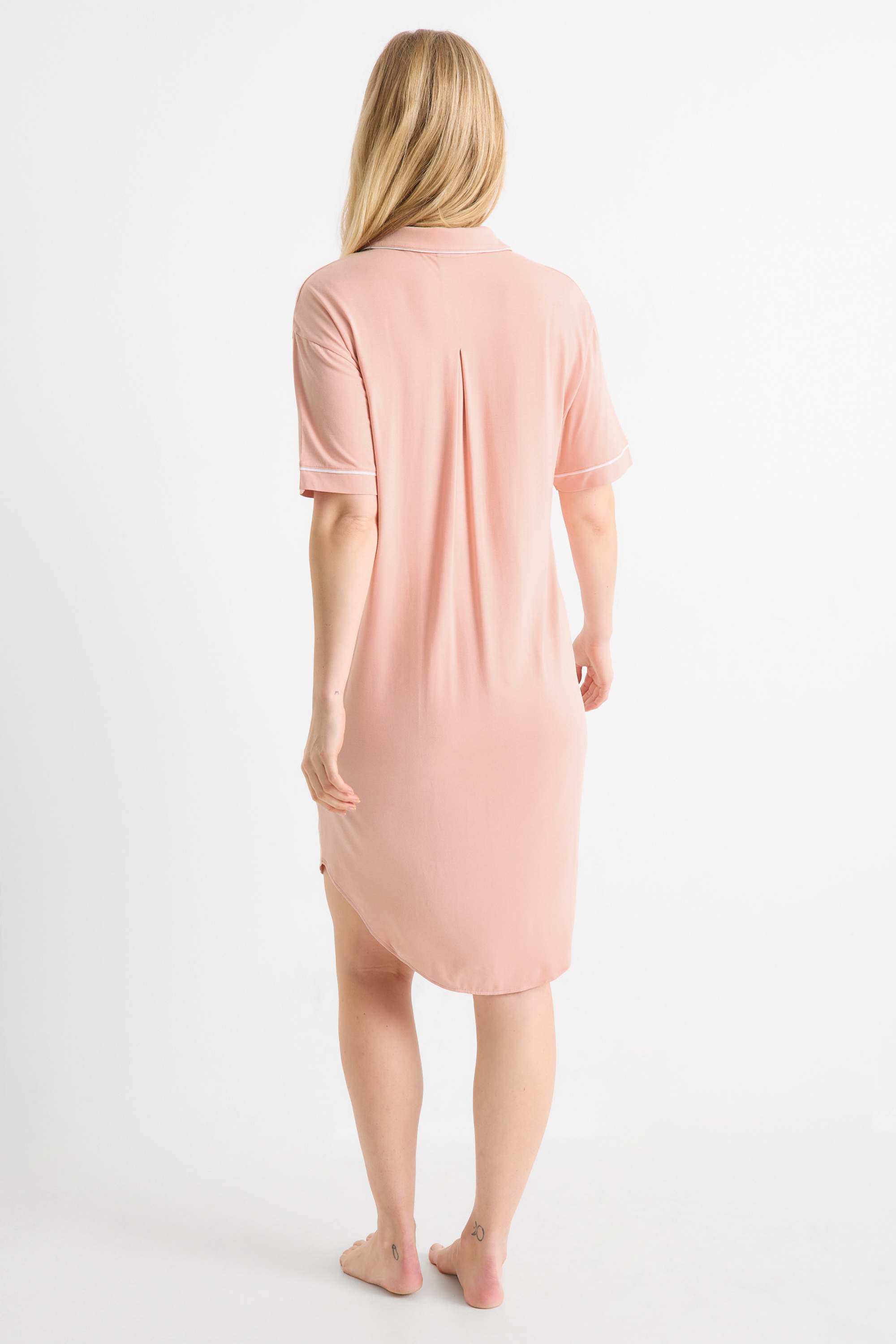 Viscose maternity nightdress rose
