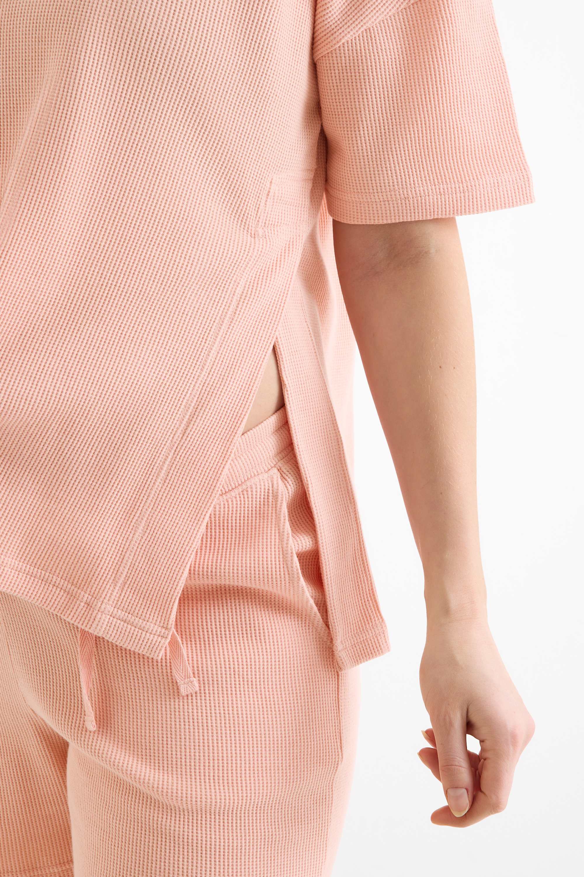 Short nursing pyjamas coral