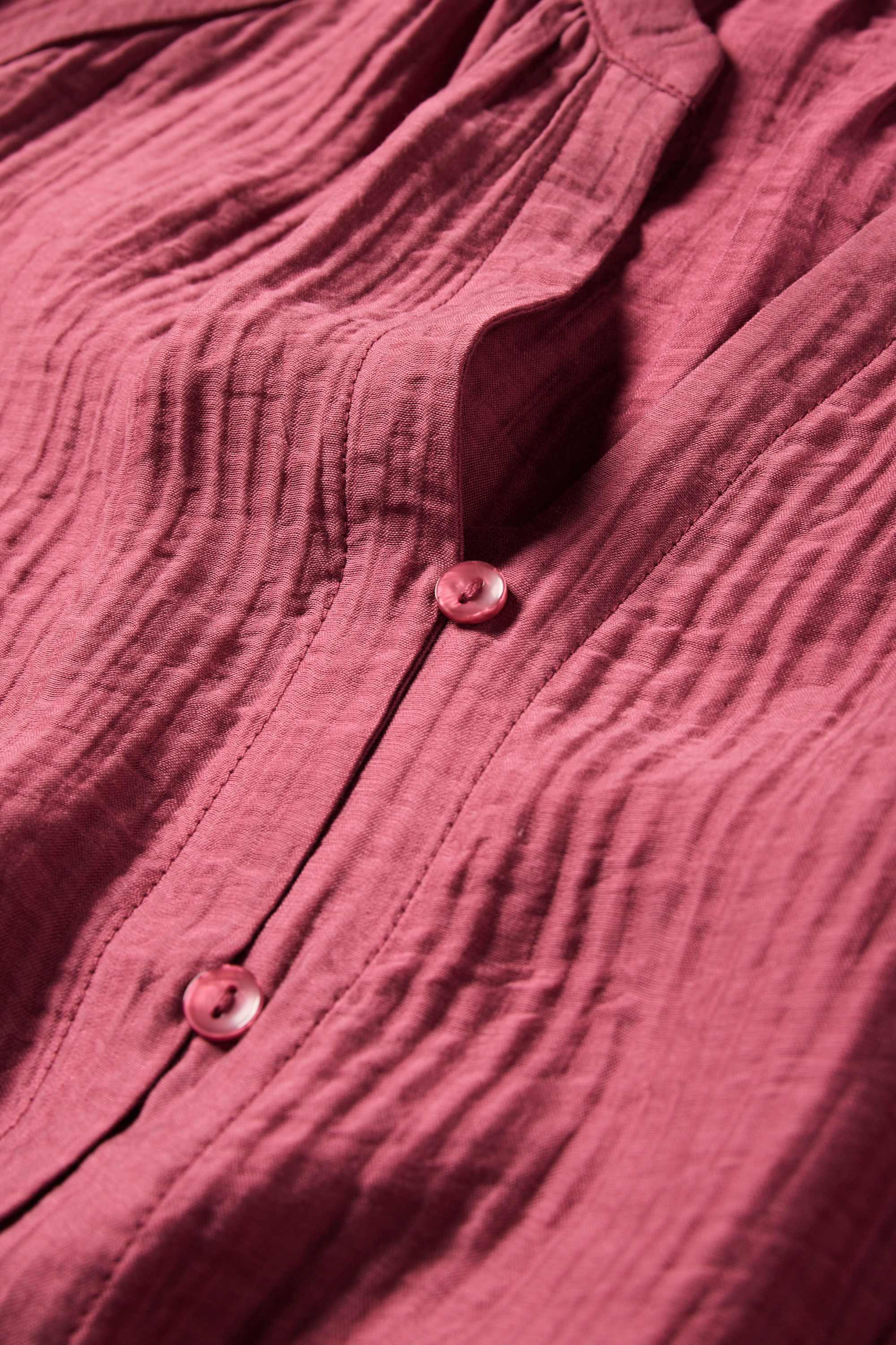 V-neck blouse dark red