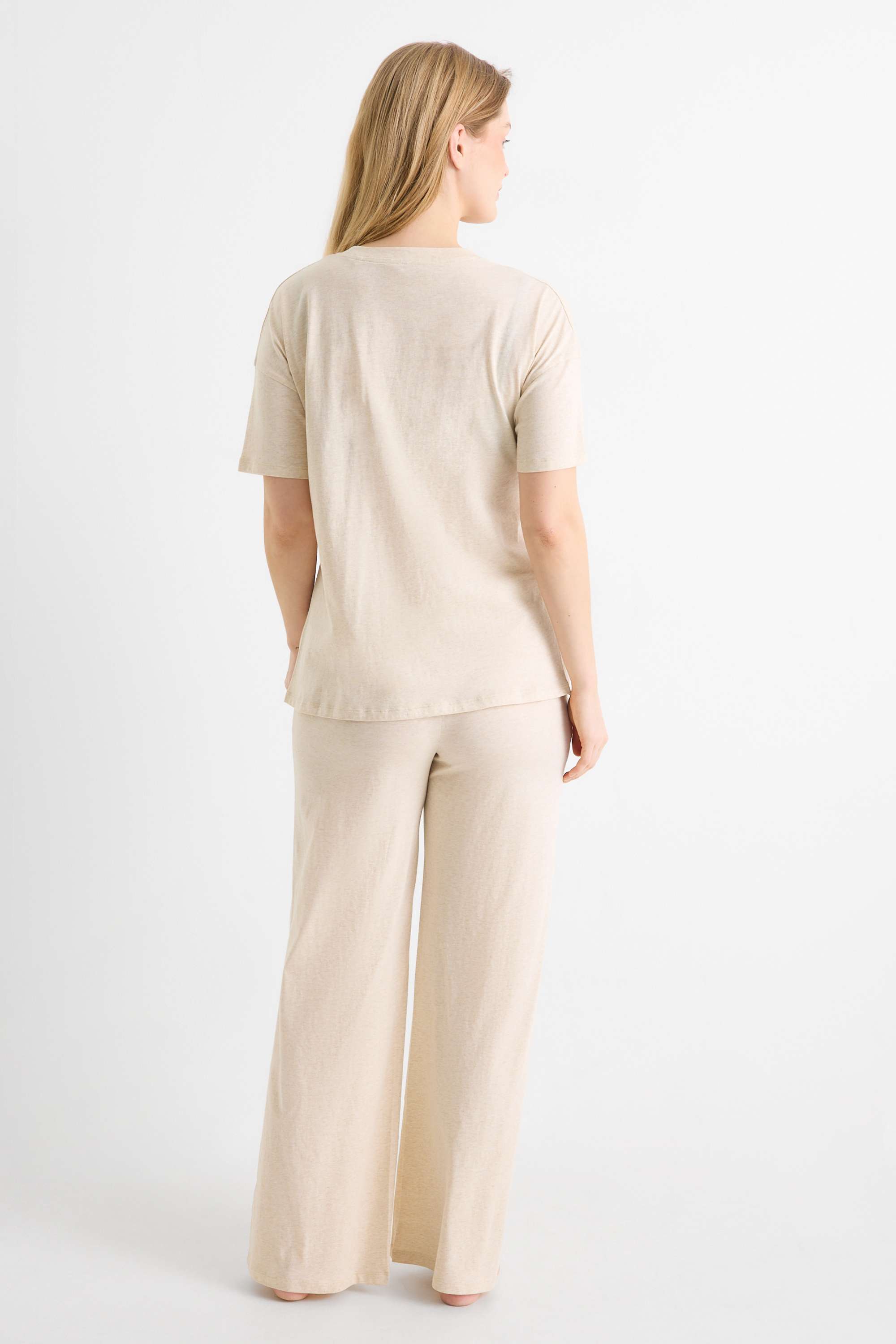 Nursing pyjamas light beige