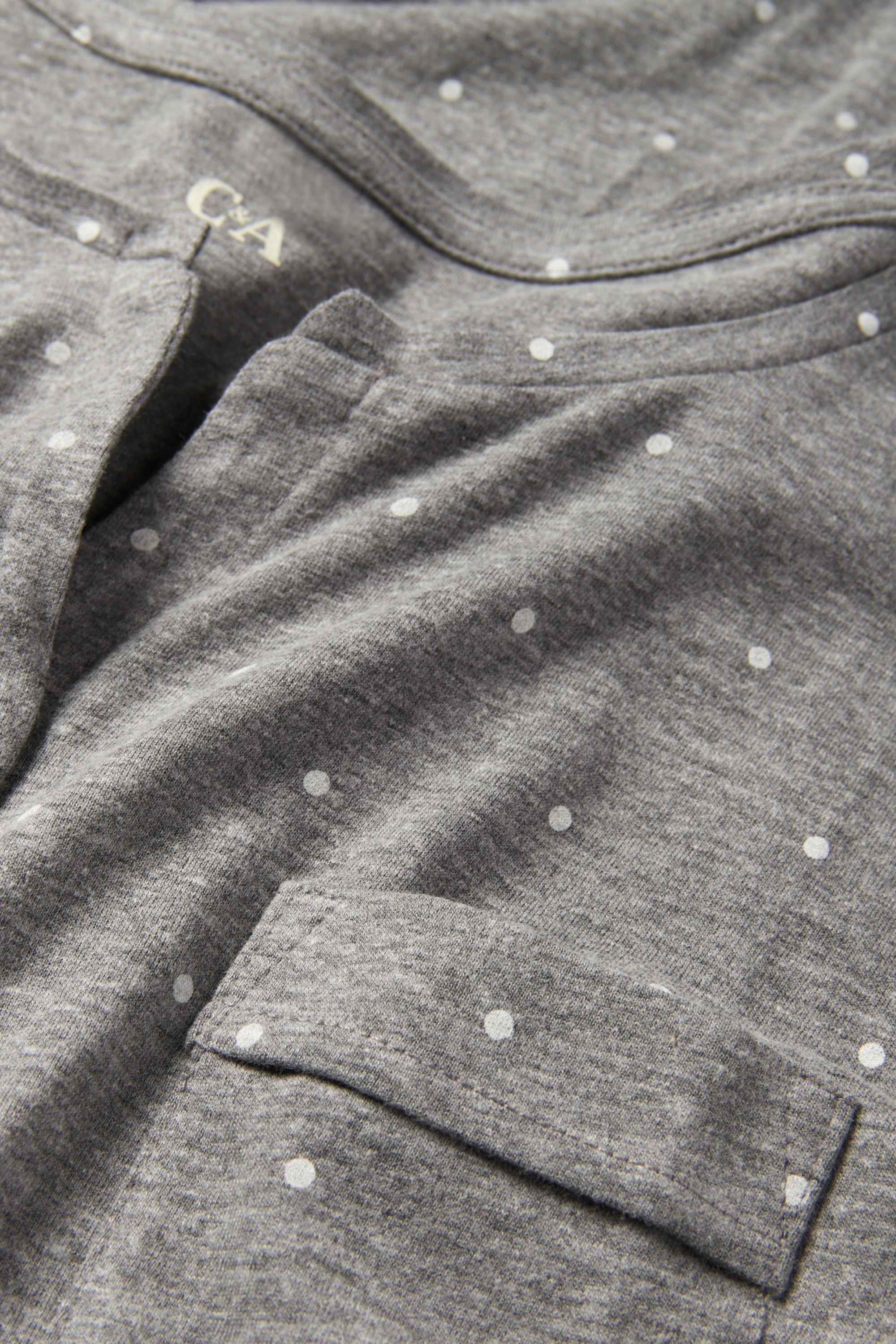Nightdress - polka dot gray-melange