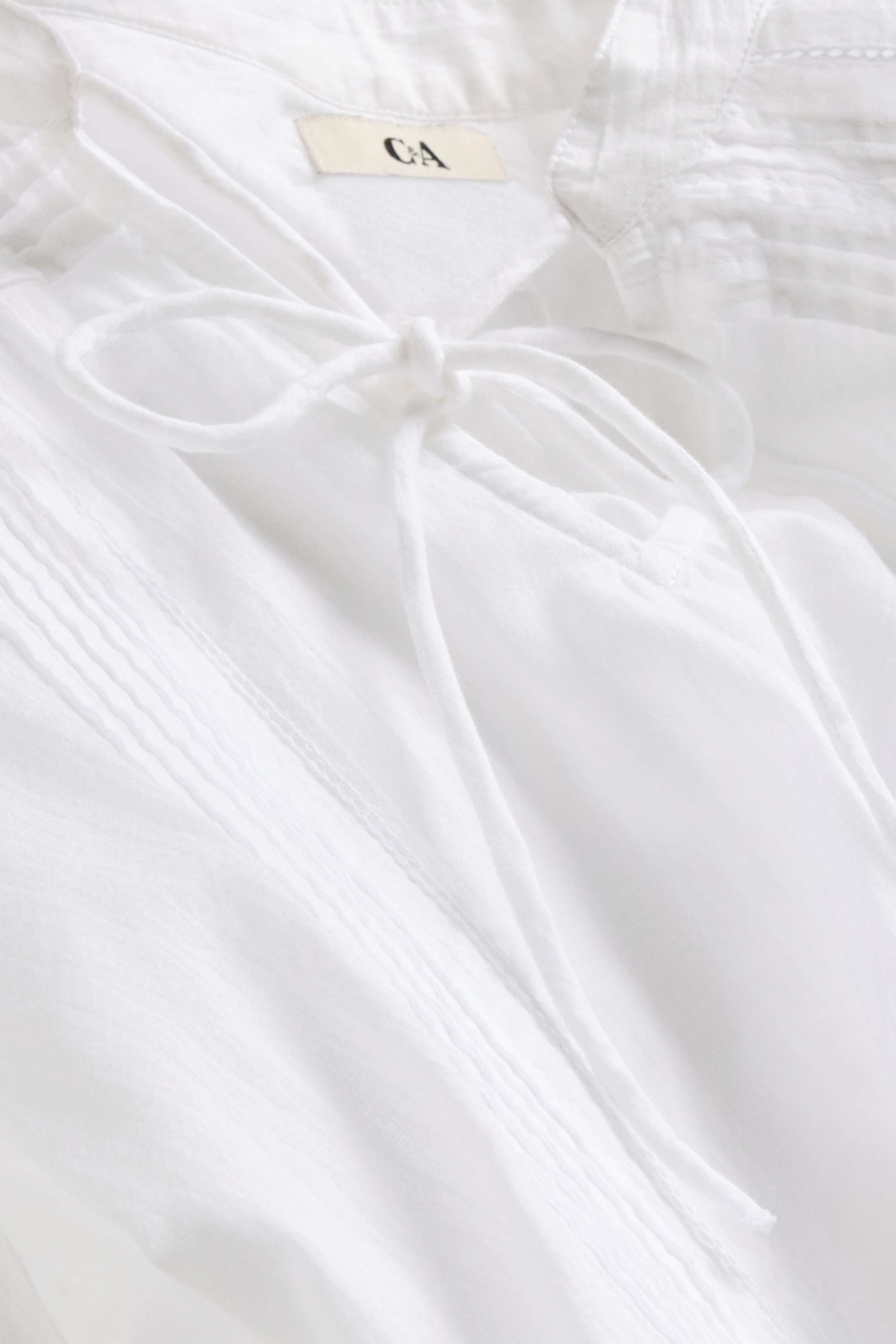 V-neck blouse white