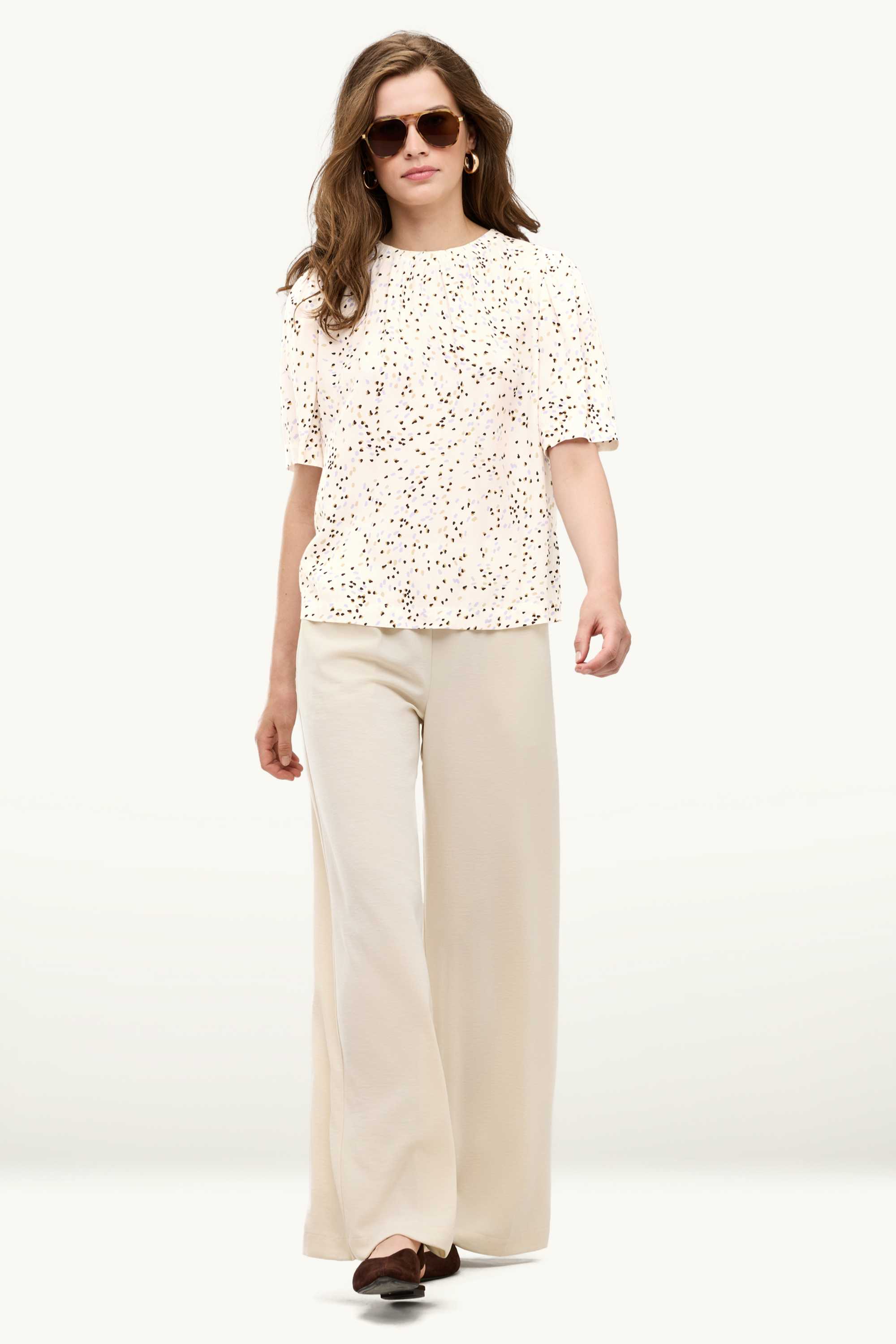 Blouse - polka dot cremewhite