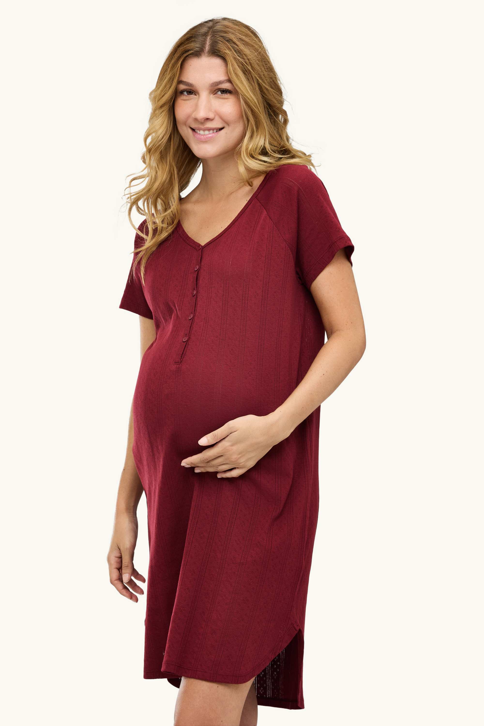Nursing nightdress red