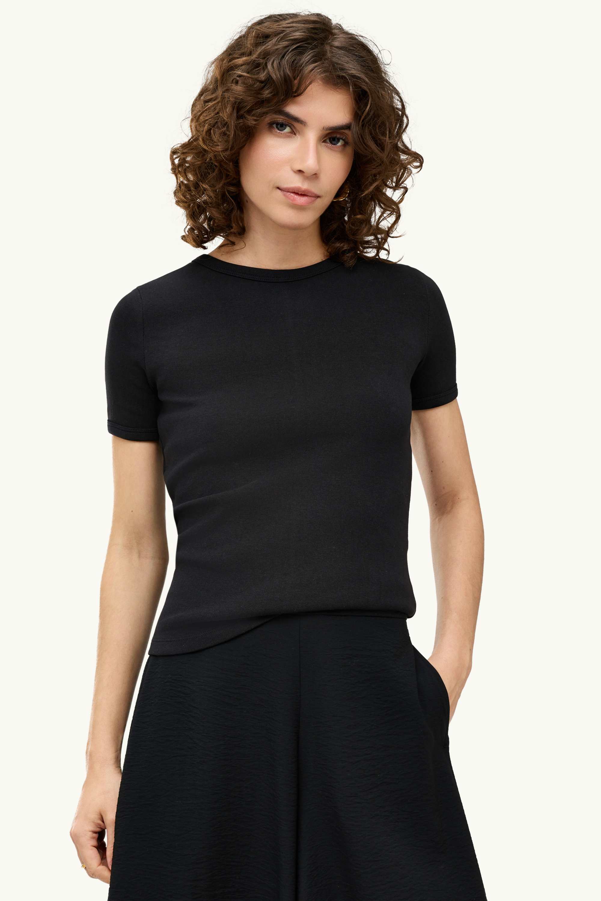 T-shirt - slim fit black