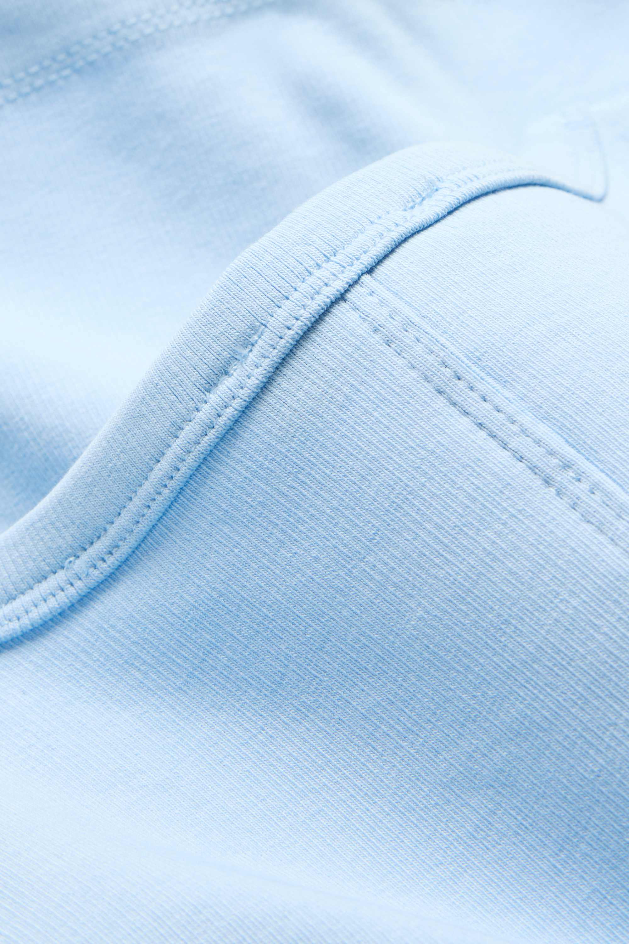 V-neck T-shirt - slim fit - skinny rib light blue