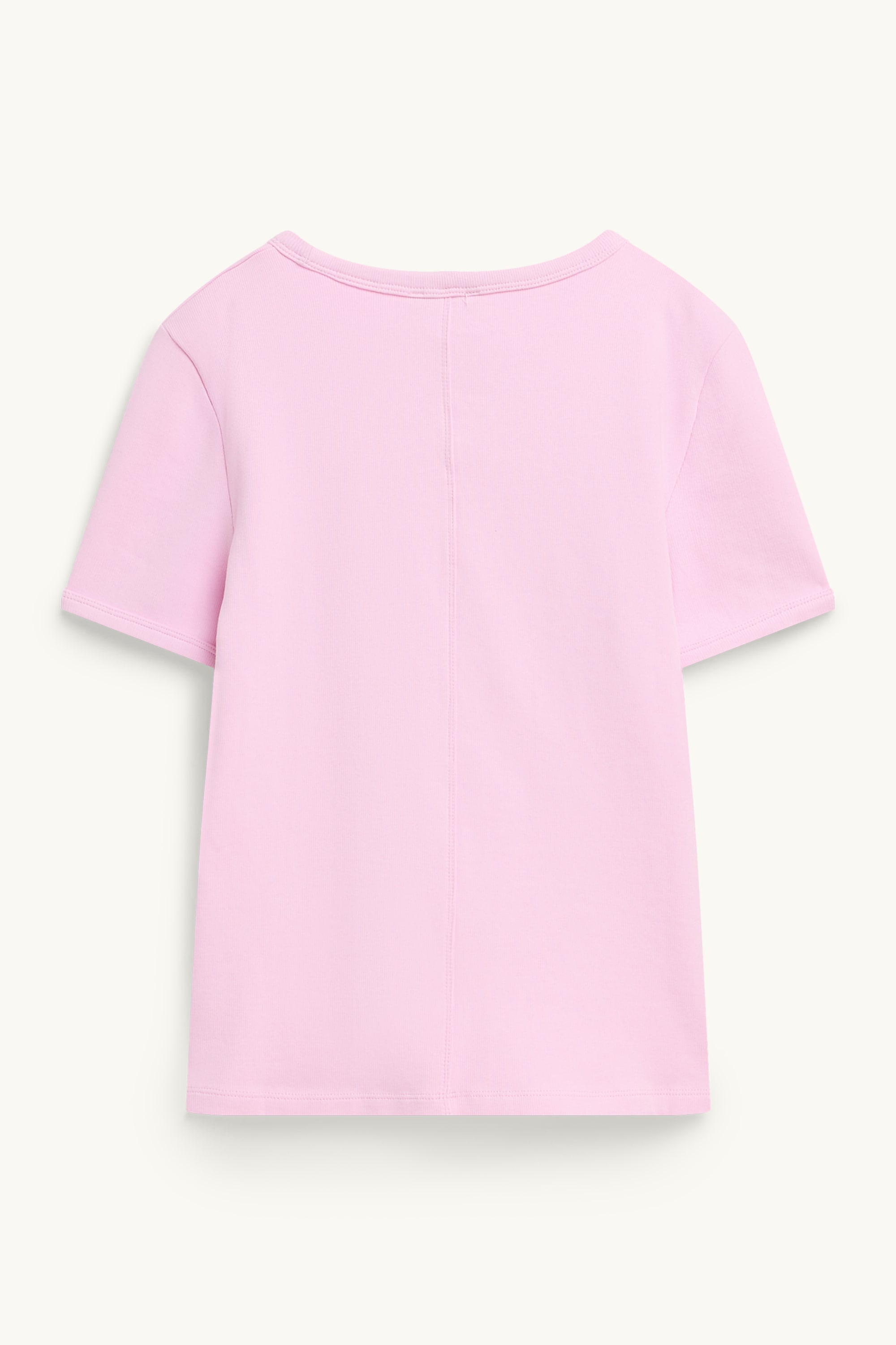 V-neck T-shirt - slim fit - skinny rib rose