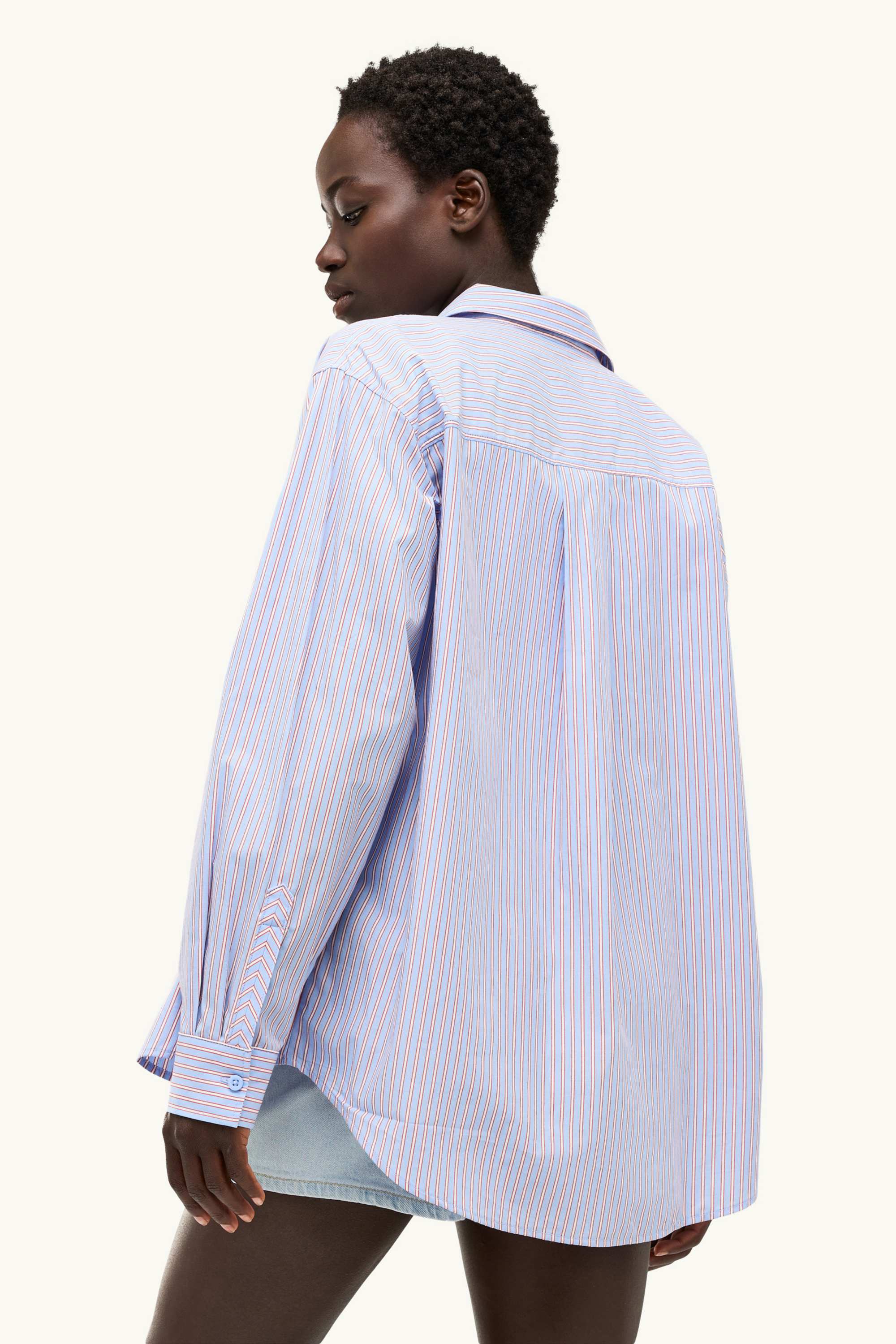 Blouse - striped light blue