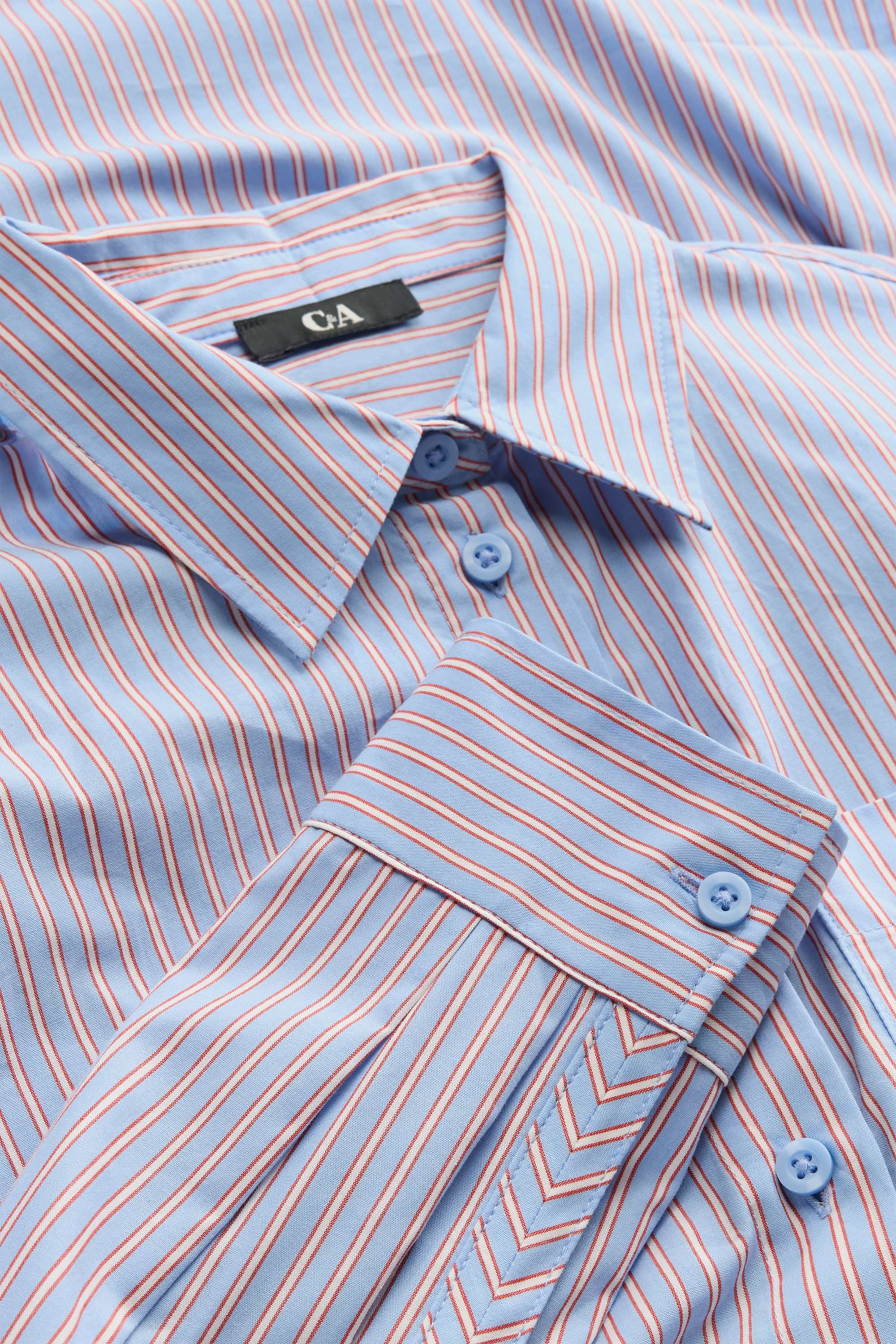 Blouse - striped light blue