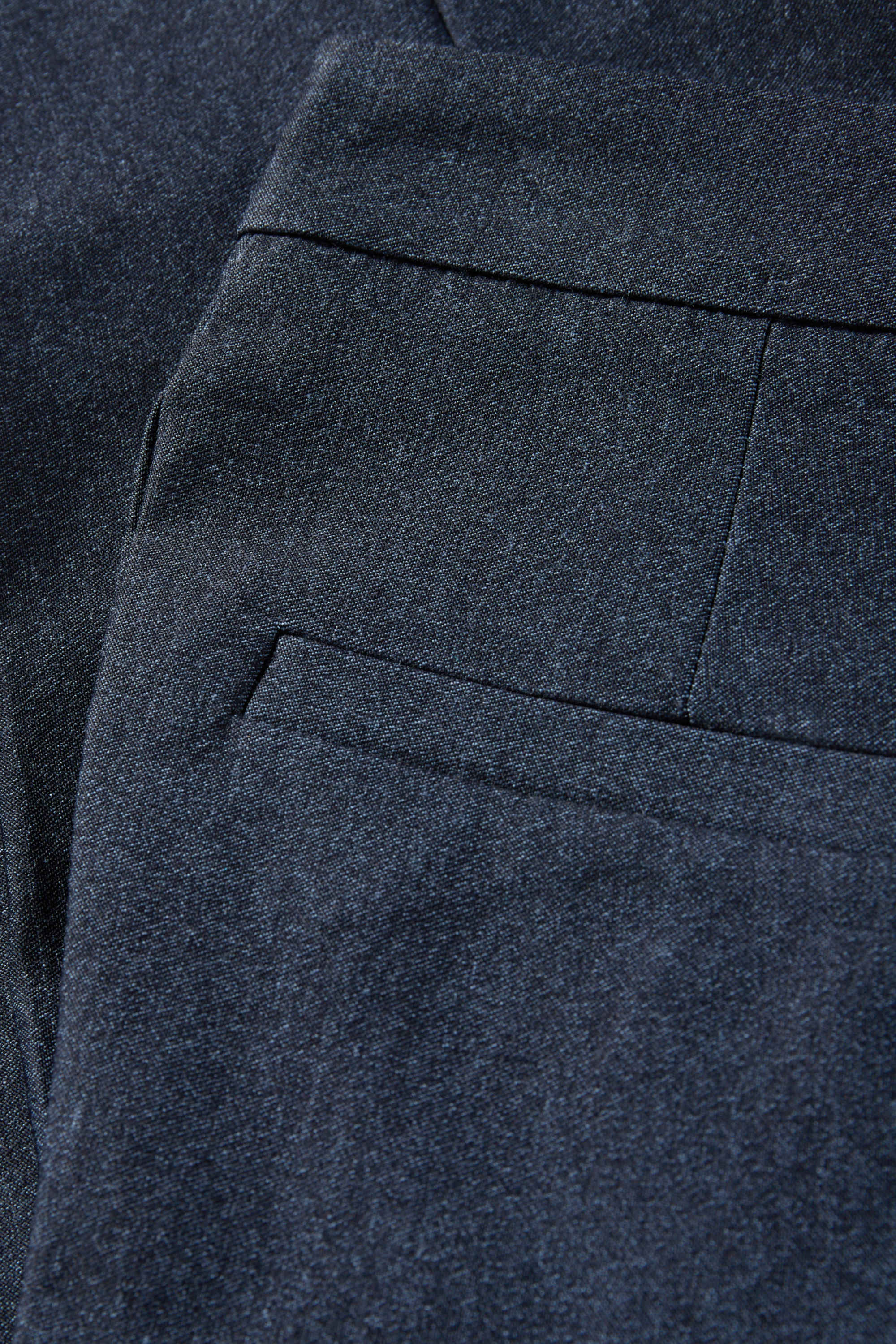 Capri trousers - mid-rise waist - slim fit dark blue