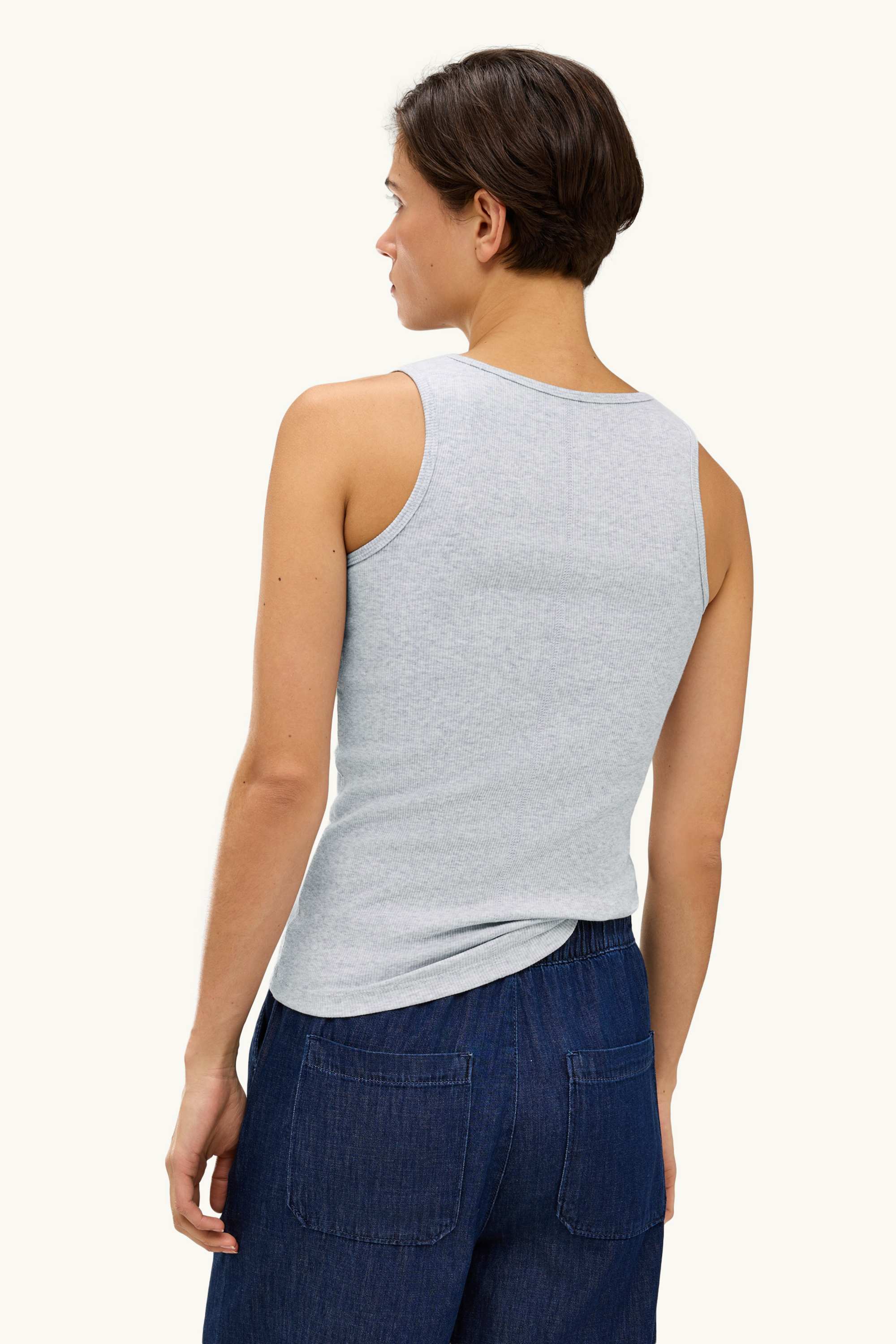 Top - ribbed gray