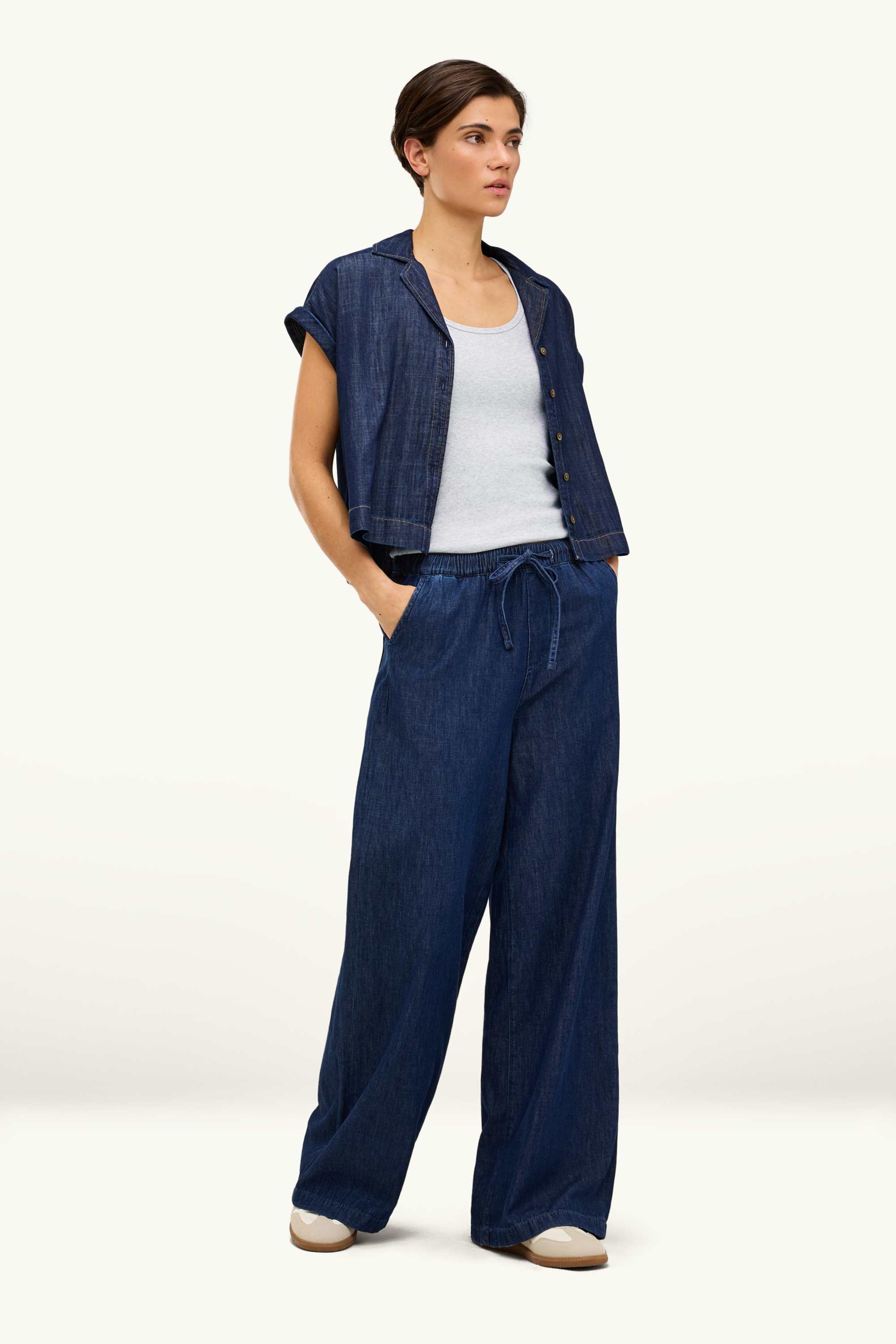 Top - ribbed gray