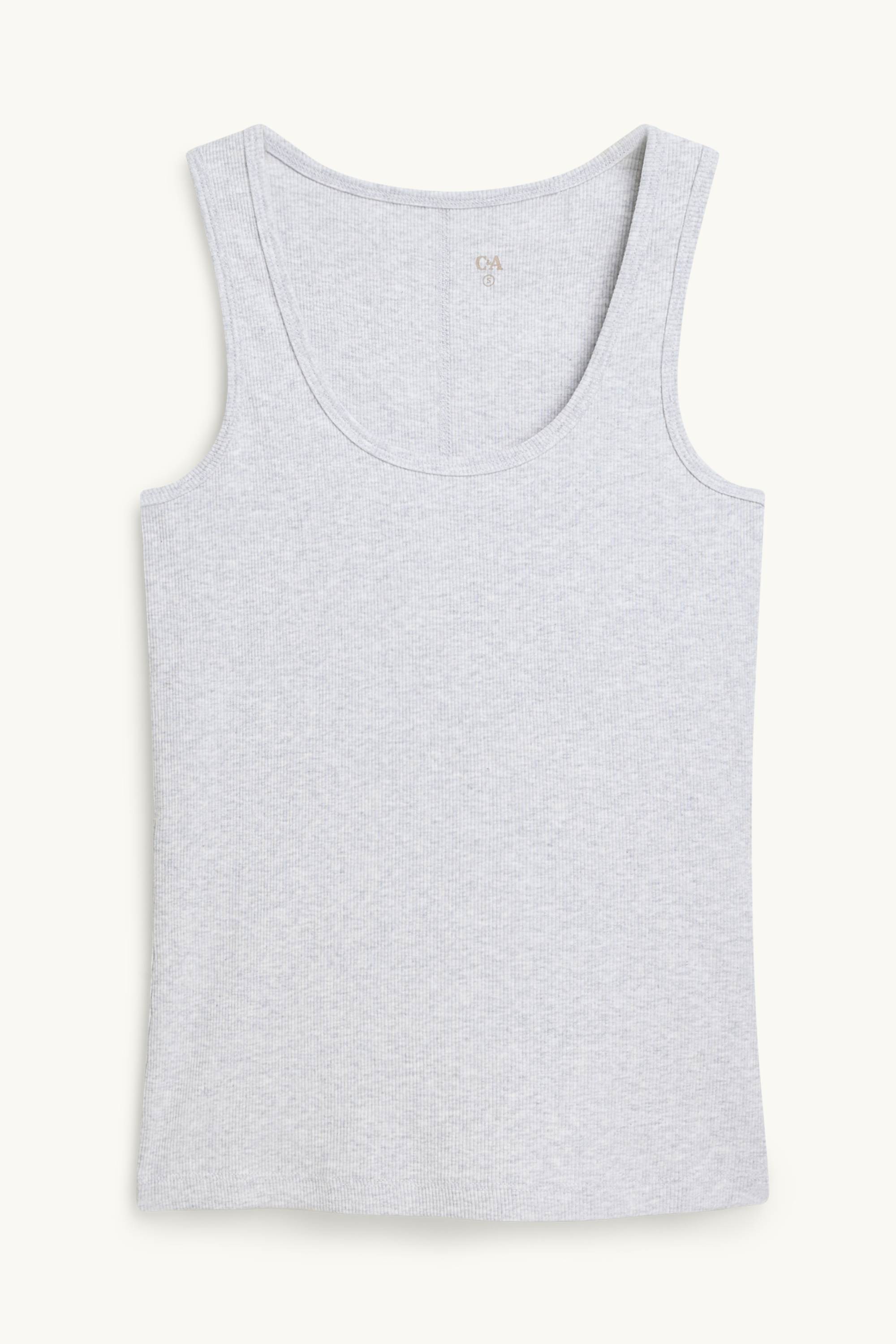Top - ribbed gray