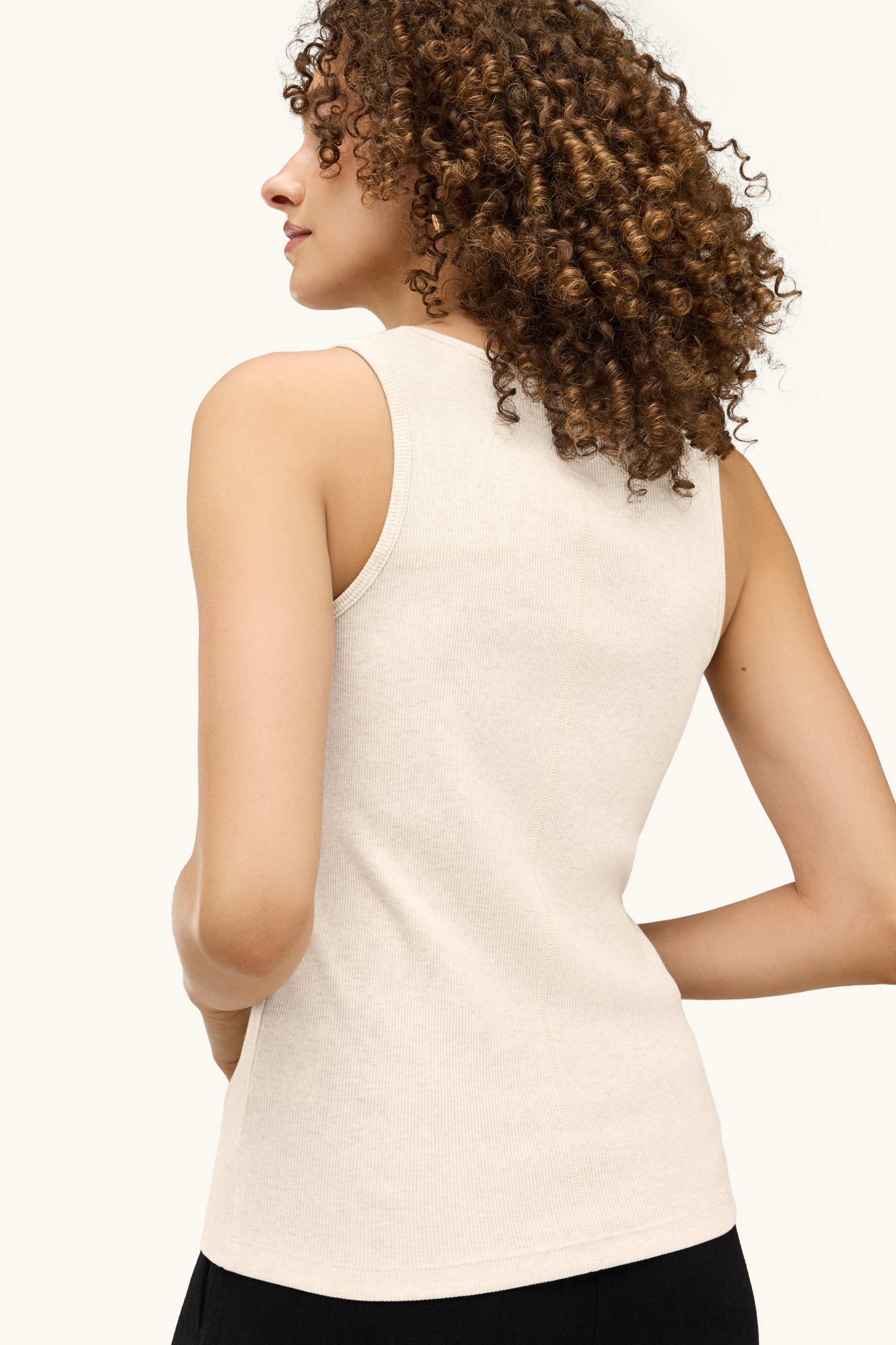 Top - ribbed creme