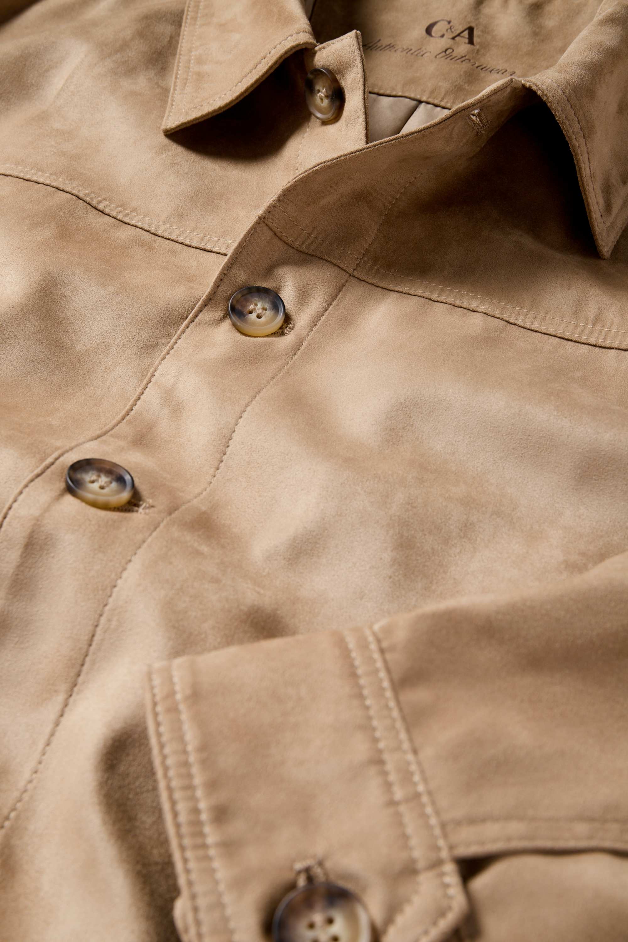 Jacket - faux suede light brown