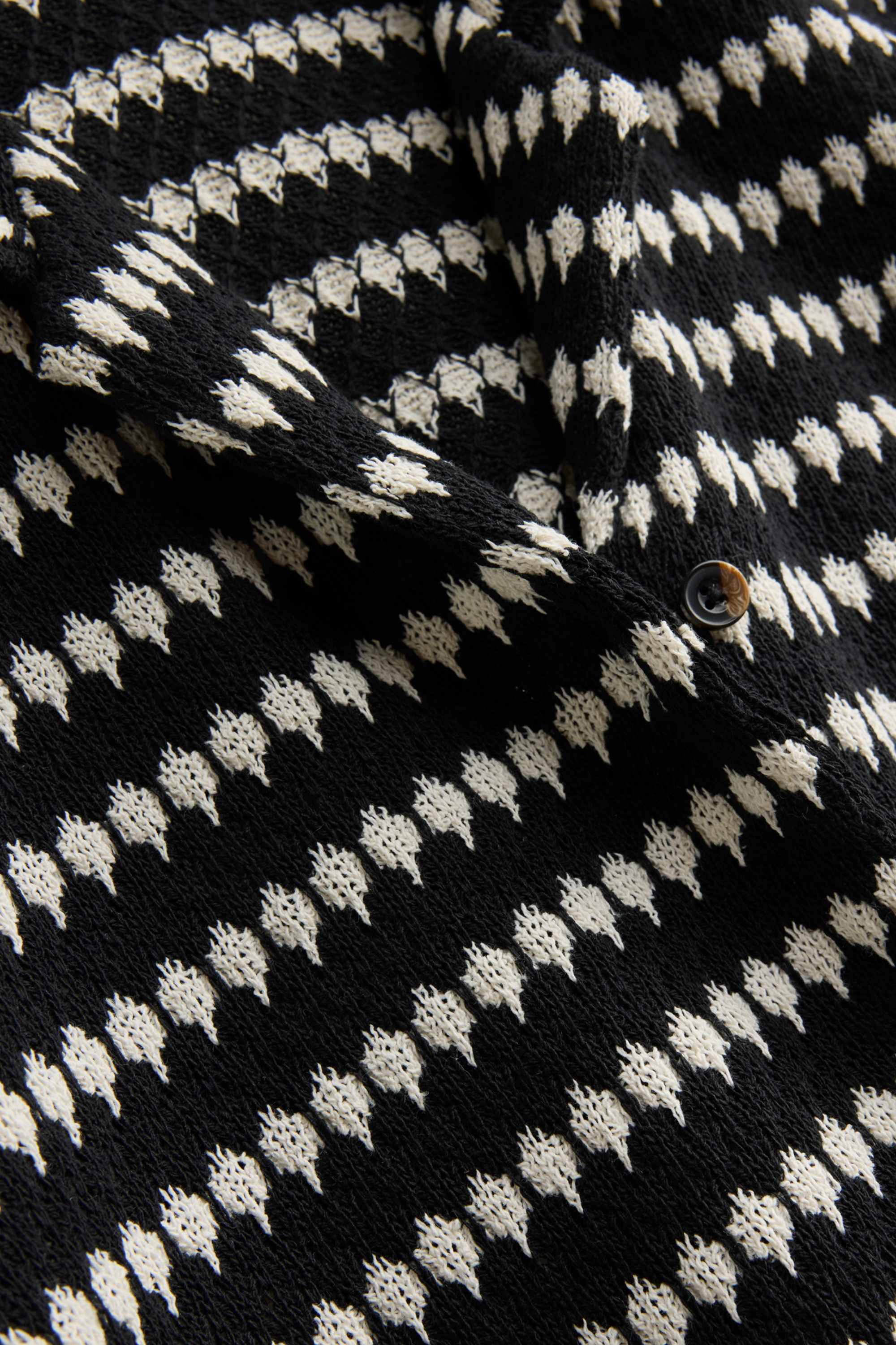 Cardigan - striped black / white
