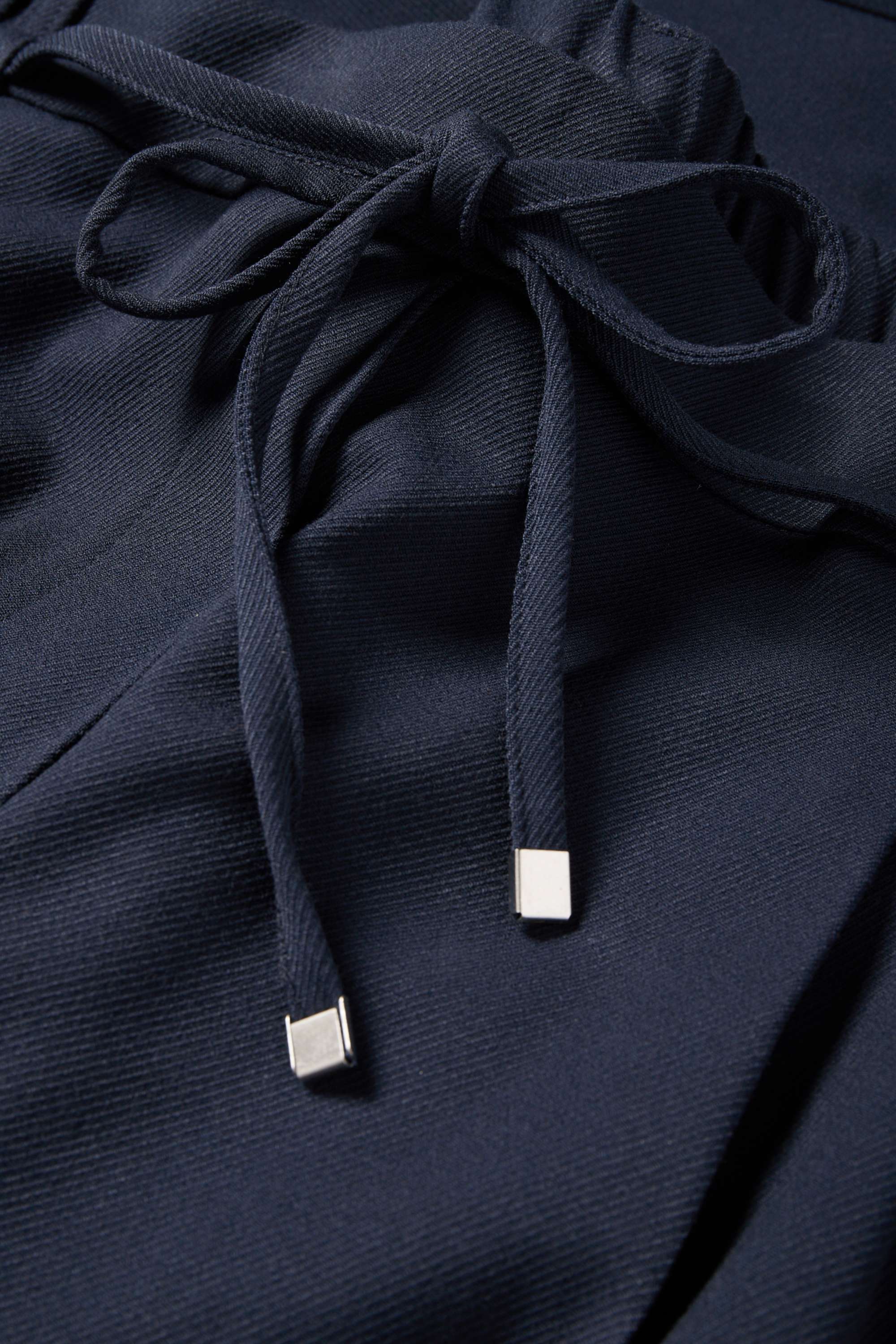 Cloth trousers - high waist - tapered fit dark blue