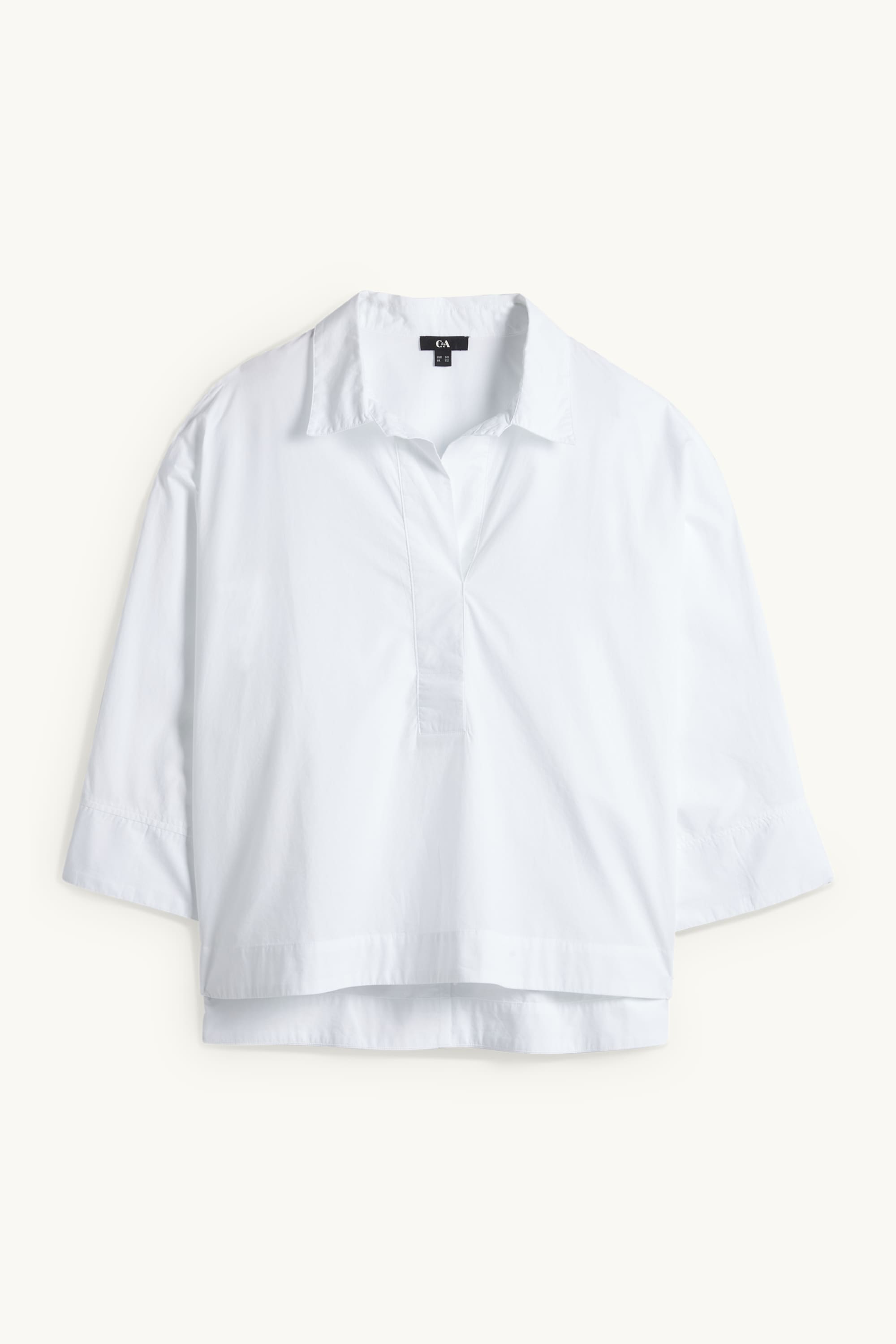 V-neck blouse white