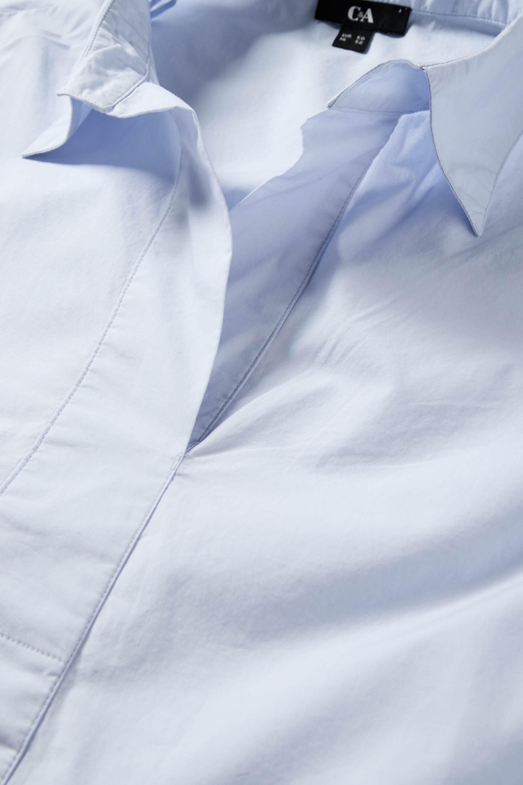 V-neck blouse light blue