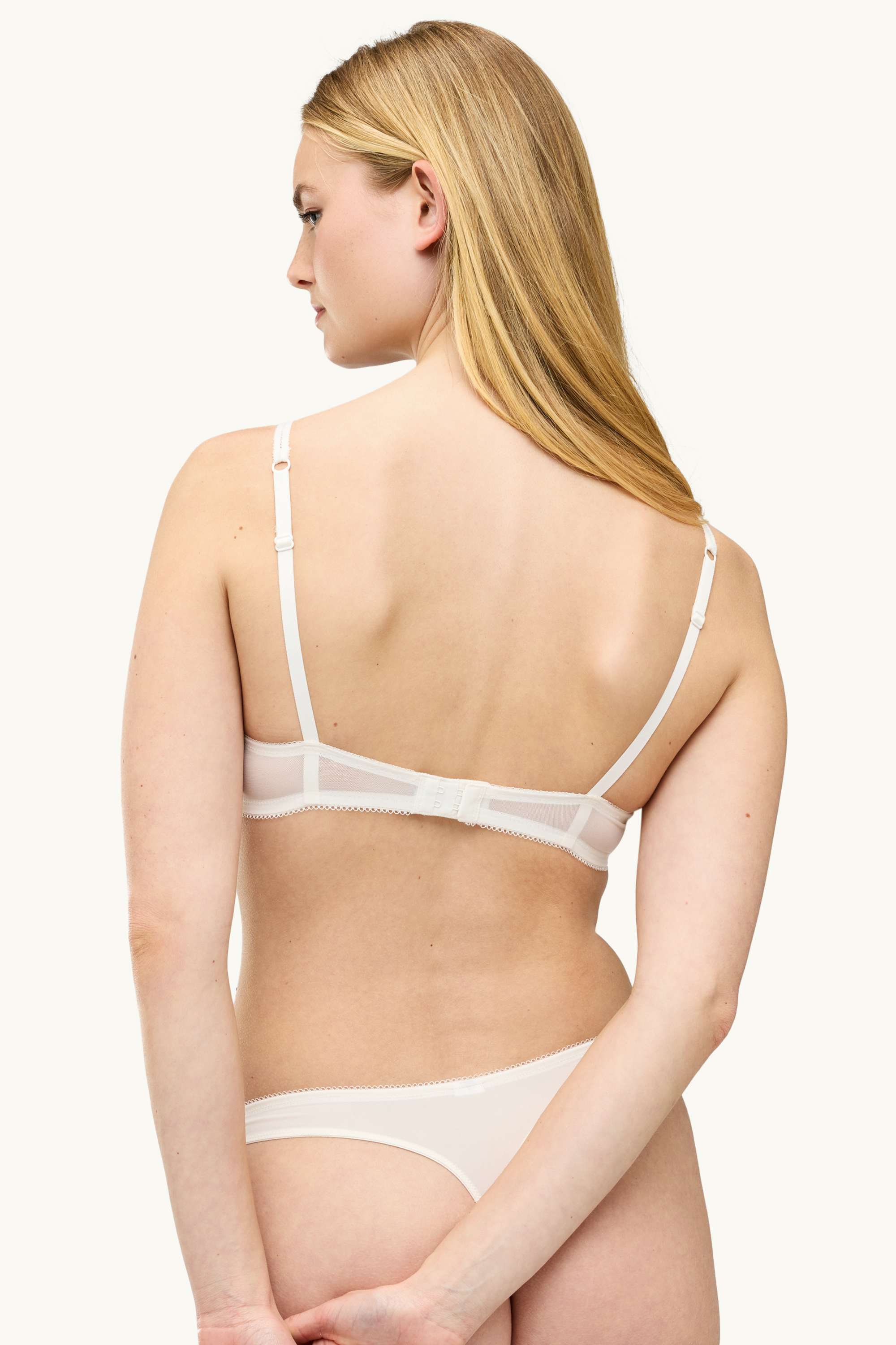 Underwire bra - DEMI - padded white