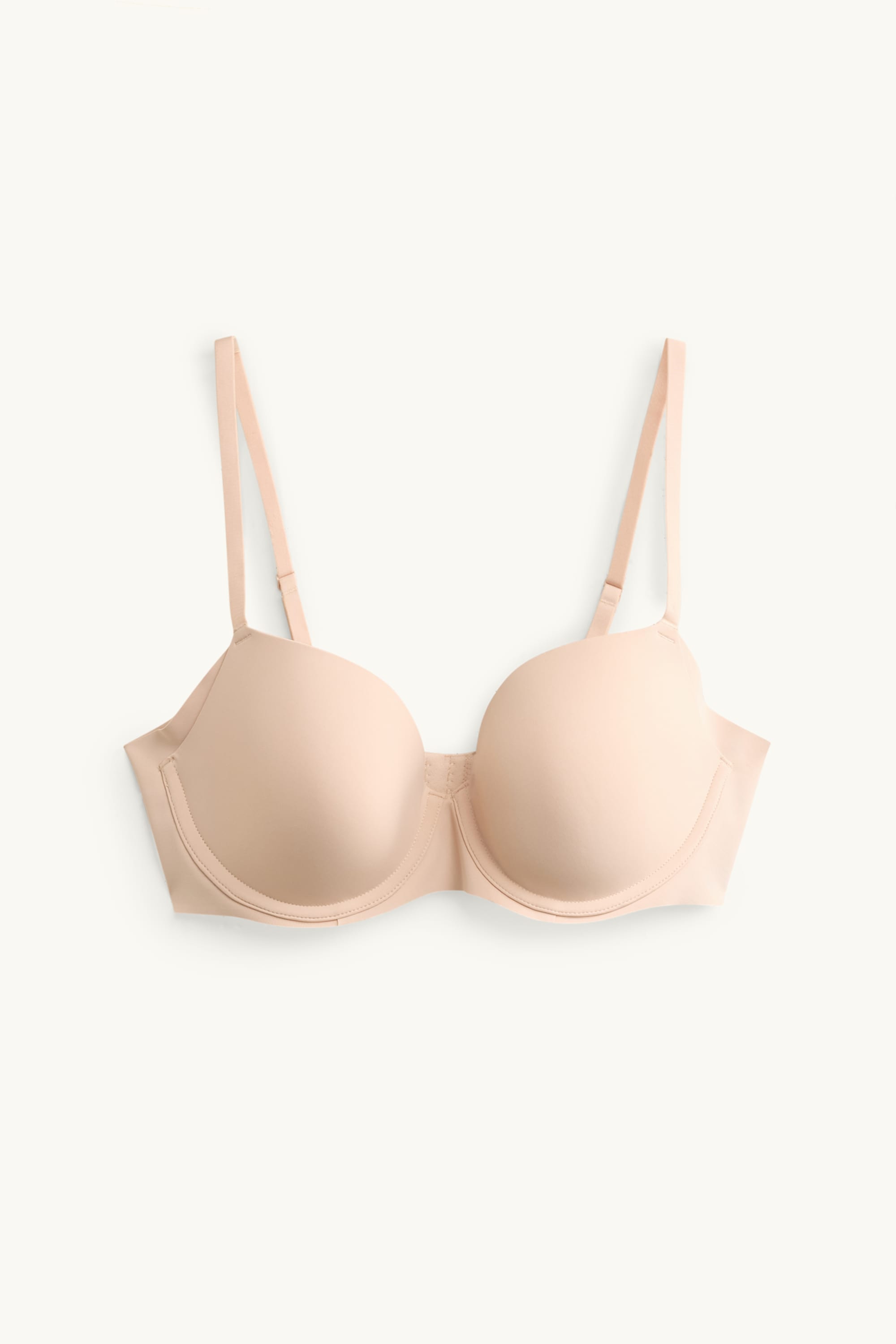 Invisible underwire bra - FULL COVERAGE - padded - LYCRA® beige