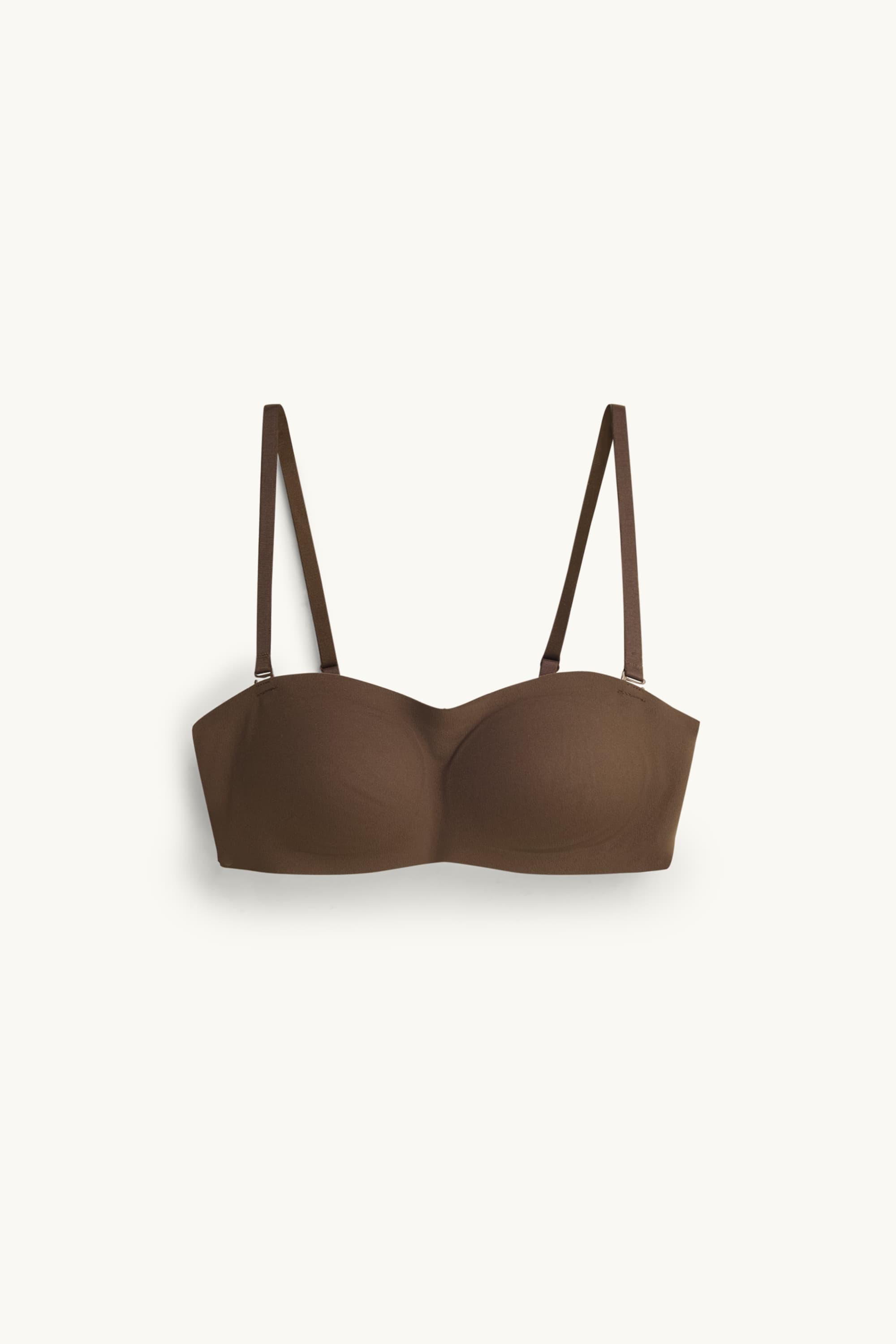 Invisible bandeau bra - padded brown