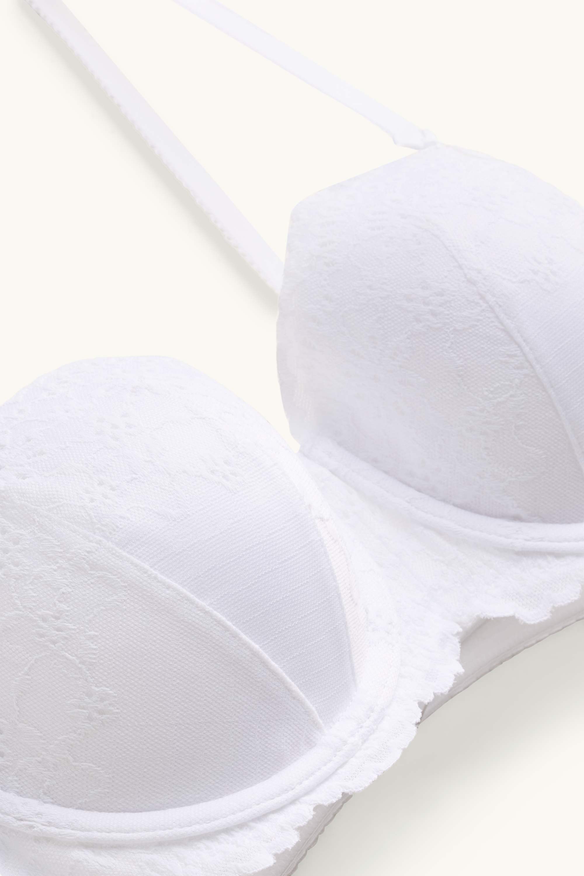 Underwire bra - BALCONETTE - padded white
