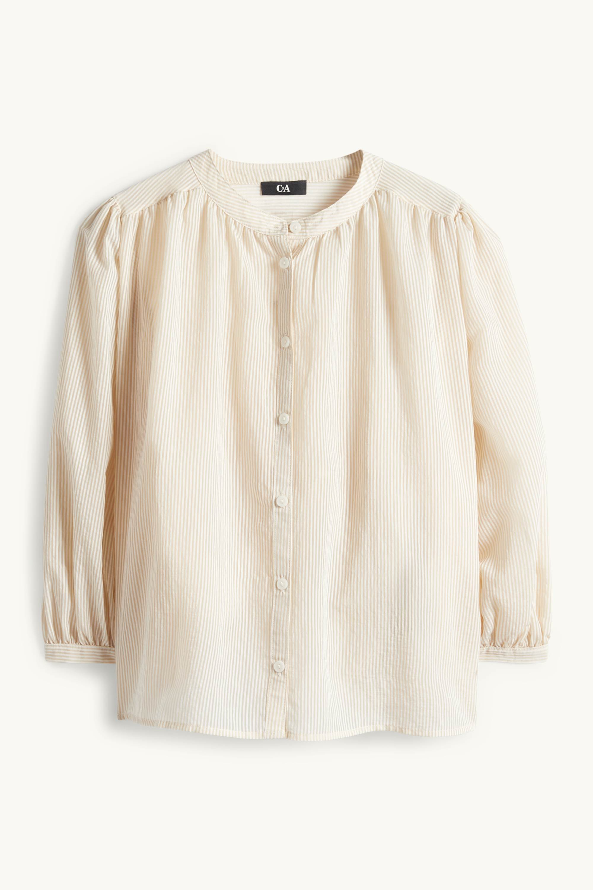 Blouse - striped beige