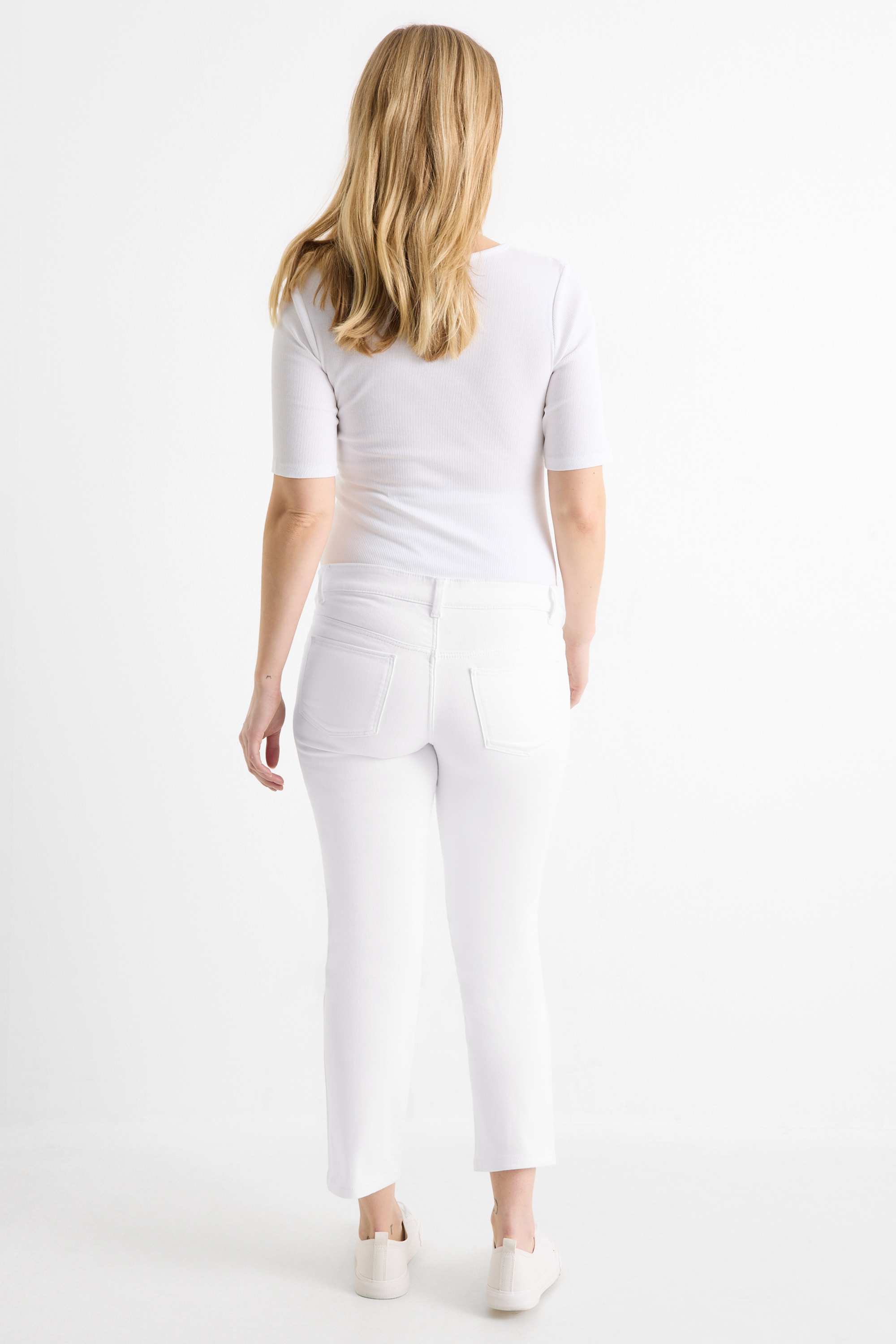 Maternity jeans - straight jeans white