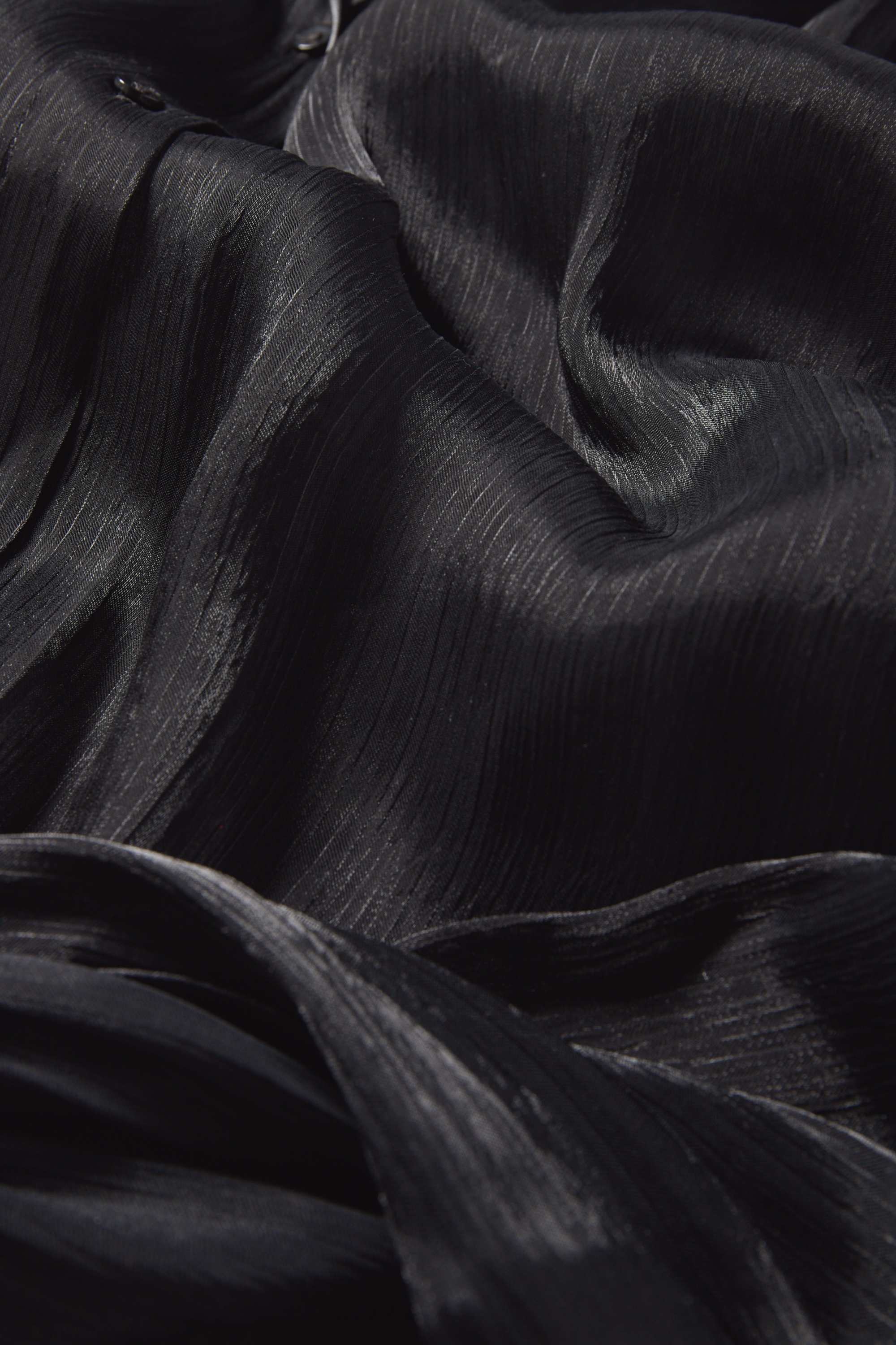 Blouse with knot detail - shiny black