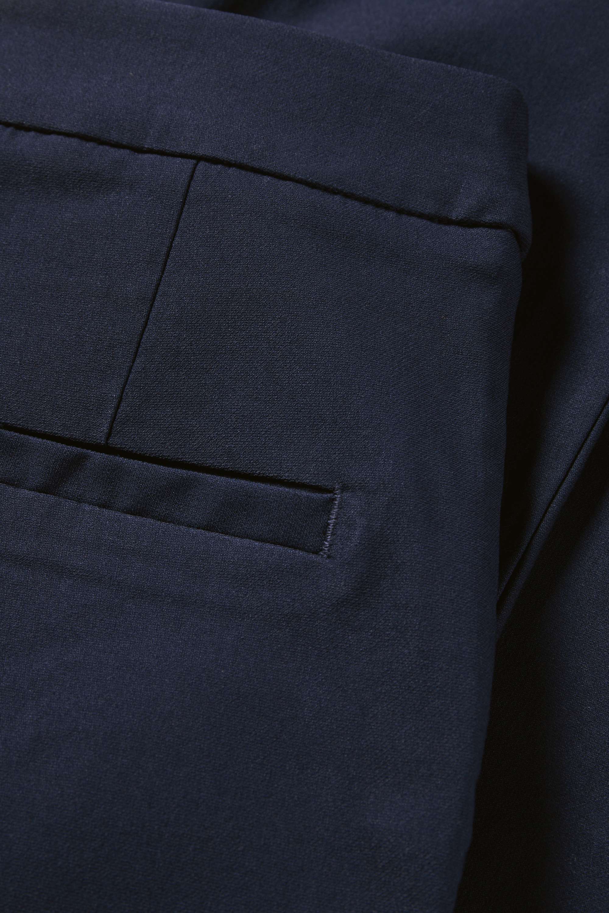 Capri trousers - mid-rise waist - slim fit dark blue