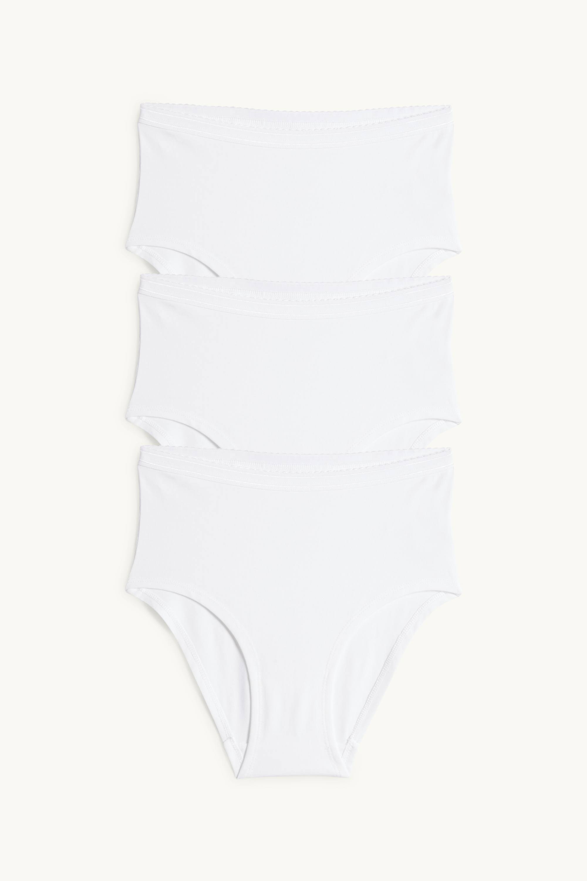 Multipack of 3 - knickers white