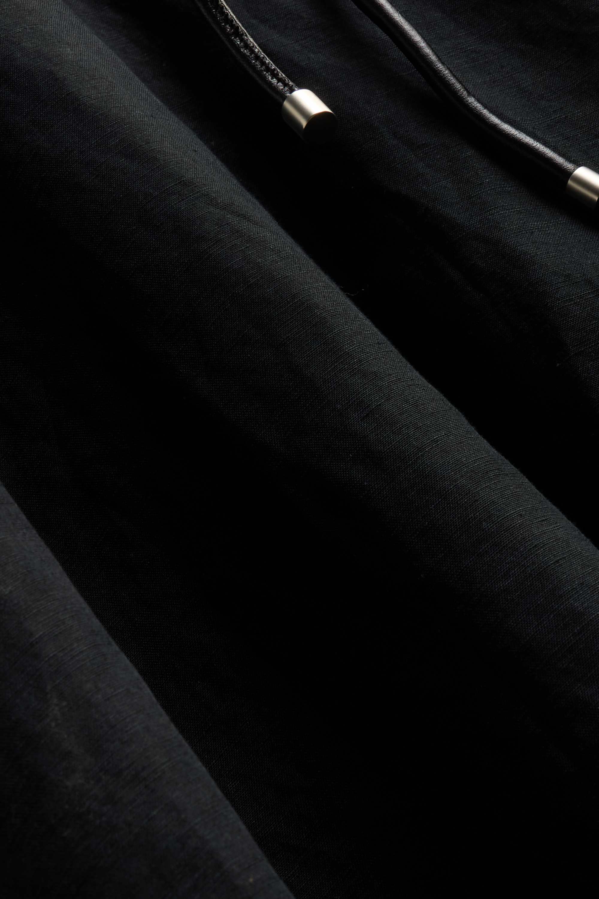V-neck A-line dress black