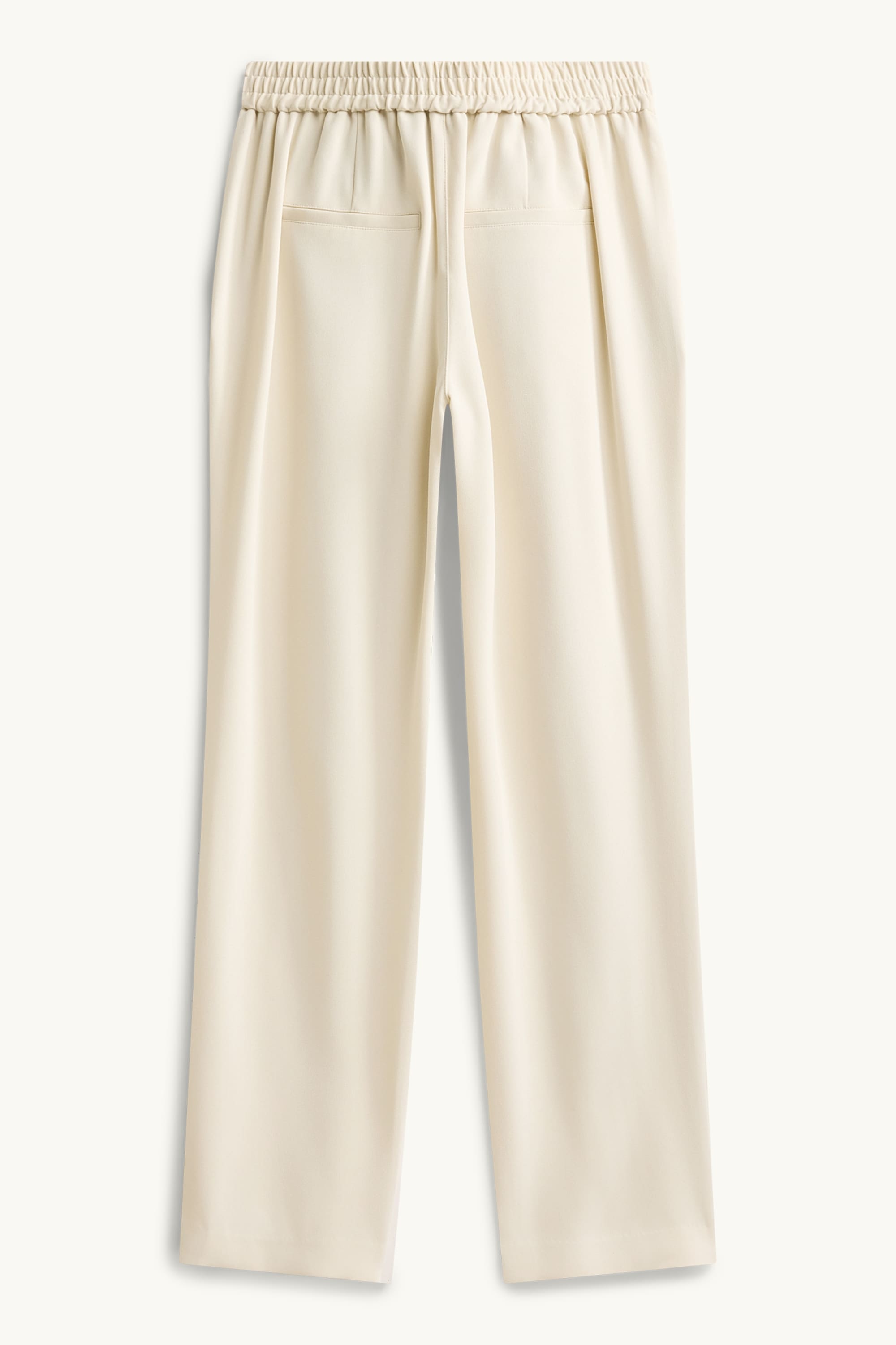 Cloth trousers - mid-rise waist - tapered leg white