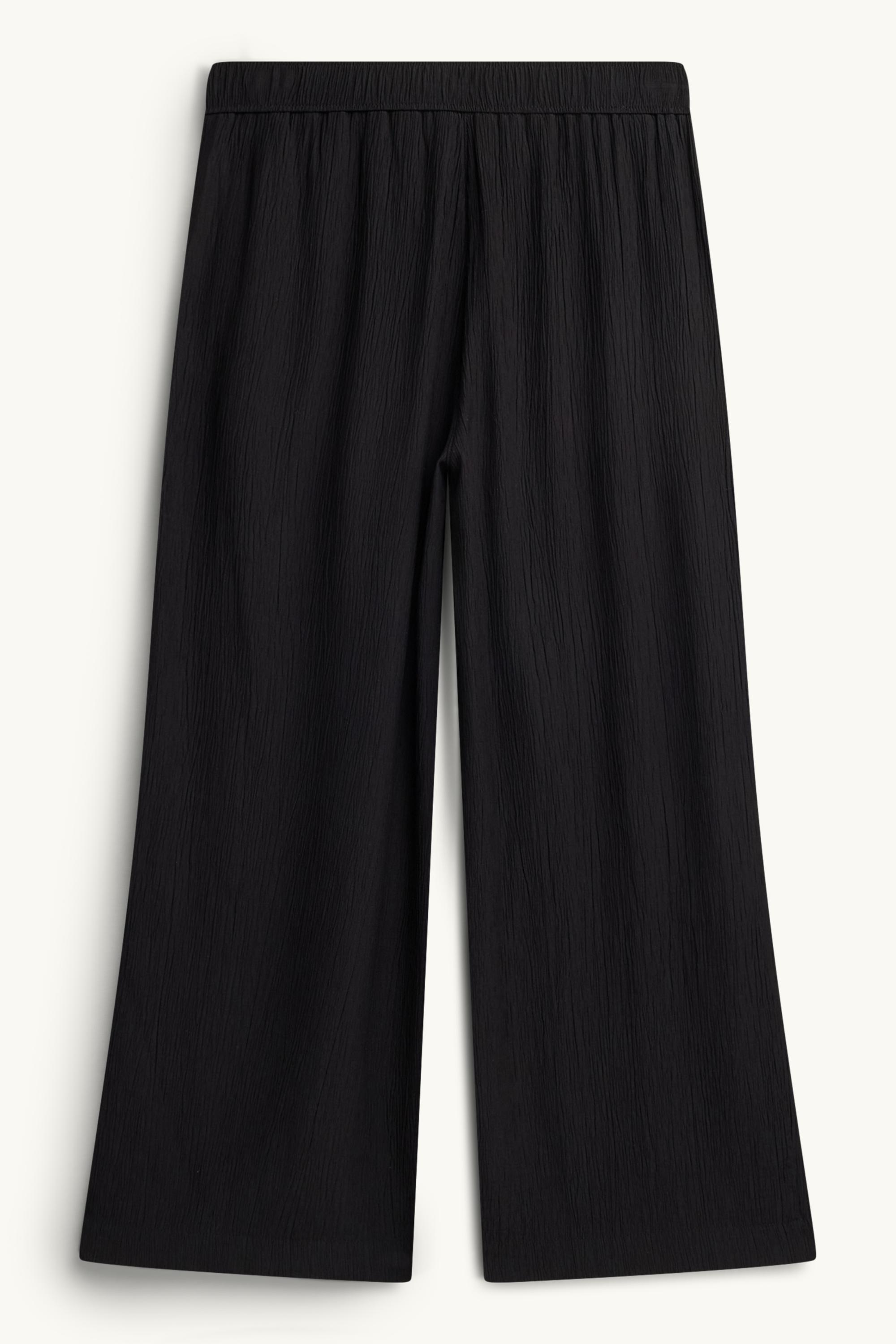 Cloth trousers - high waist - wide leg black