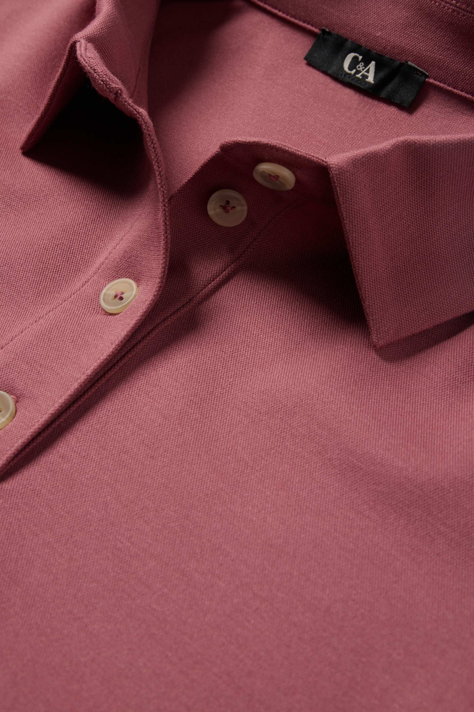 Polo shirt - relaxed fit dark rose
